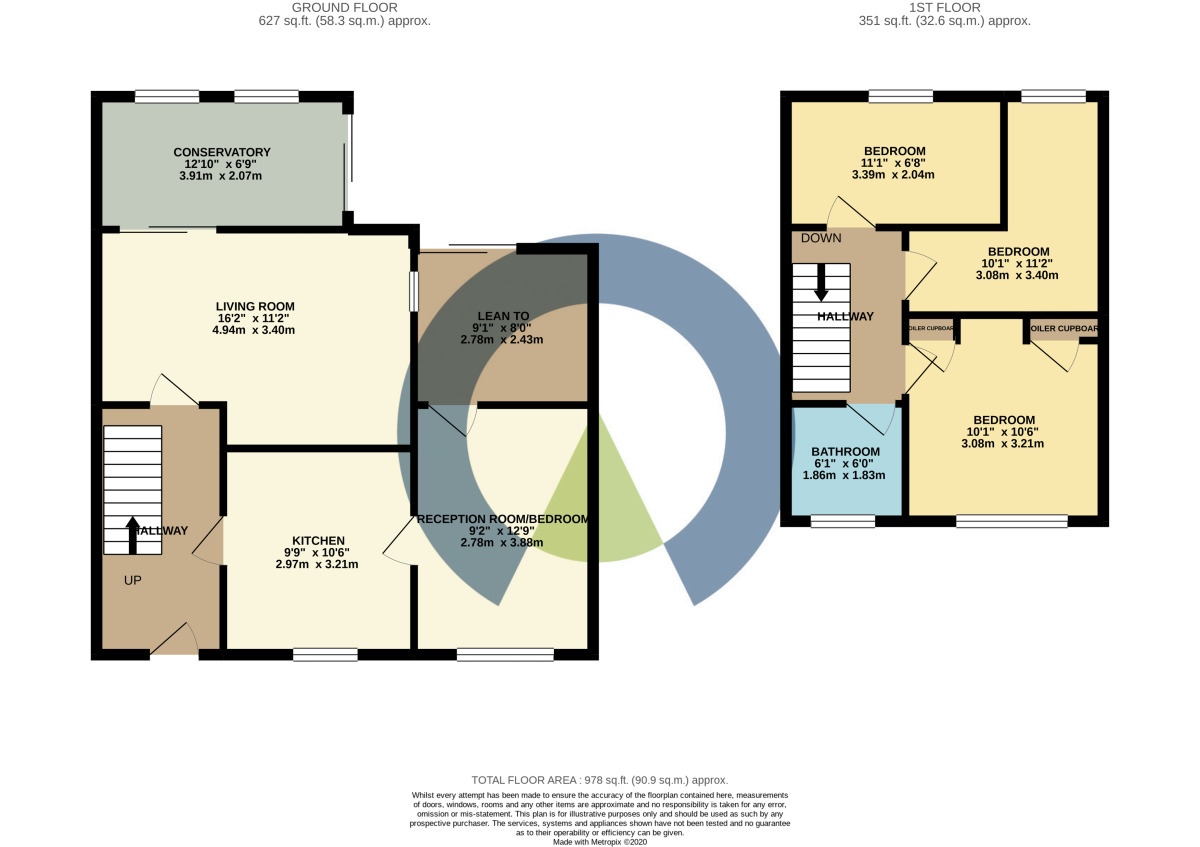 Floorplan of 3 bedroom Mid Terrace House to rent, Chalcombe Avenue, Kingsthorpe, Northampton, NN2