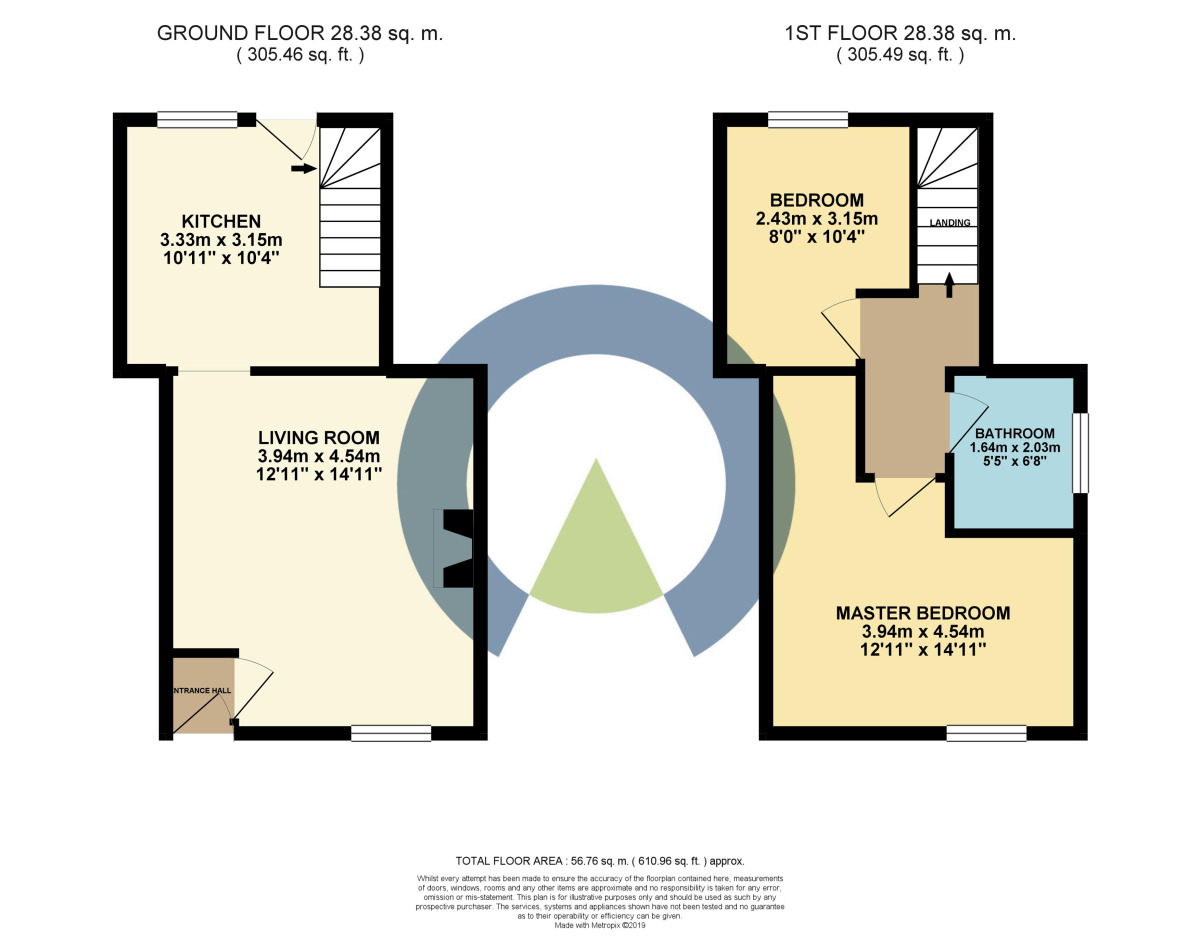 Floorplan of 2 bedroom Semi Detached House to rent, Northampton Road, Brixworth, Northampton, NN6