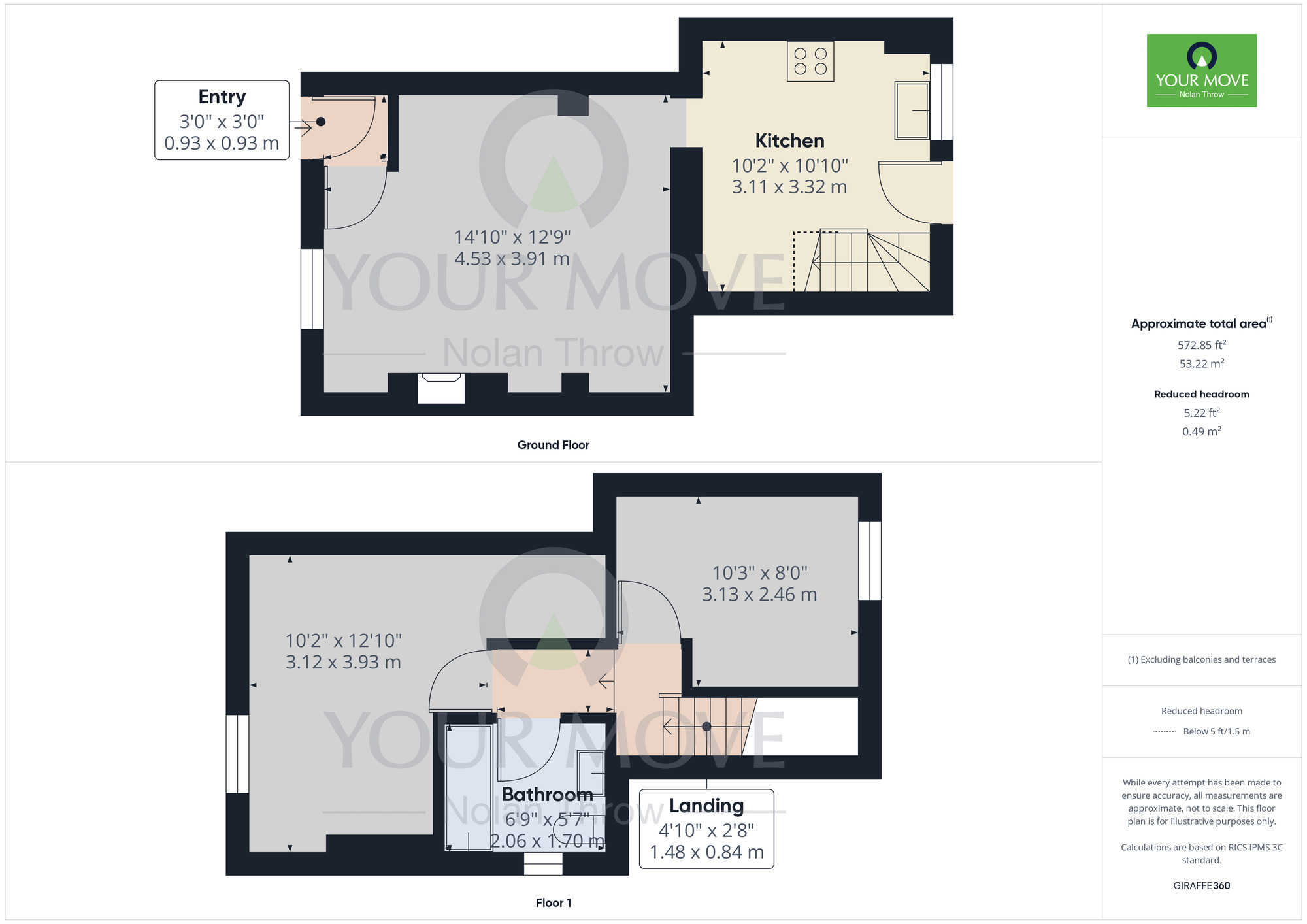 Floorplan of 2 bedroom Semi Detached House to rent, Northampton Road, Brixworth, Northampton, NN6