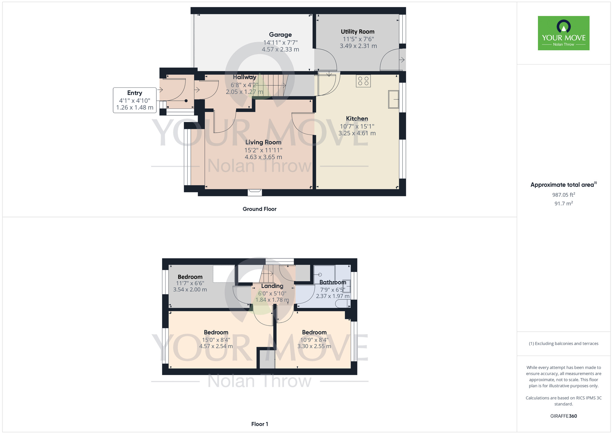 Floorplan of 3 bedroom Semi Detached House for sale, Obelisk Rise, Kingsthorpe, Northampton, NN2