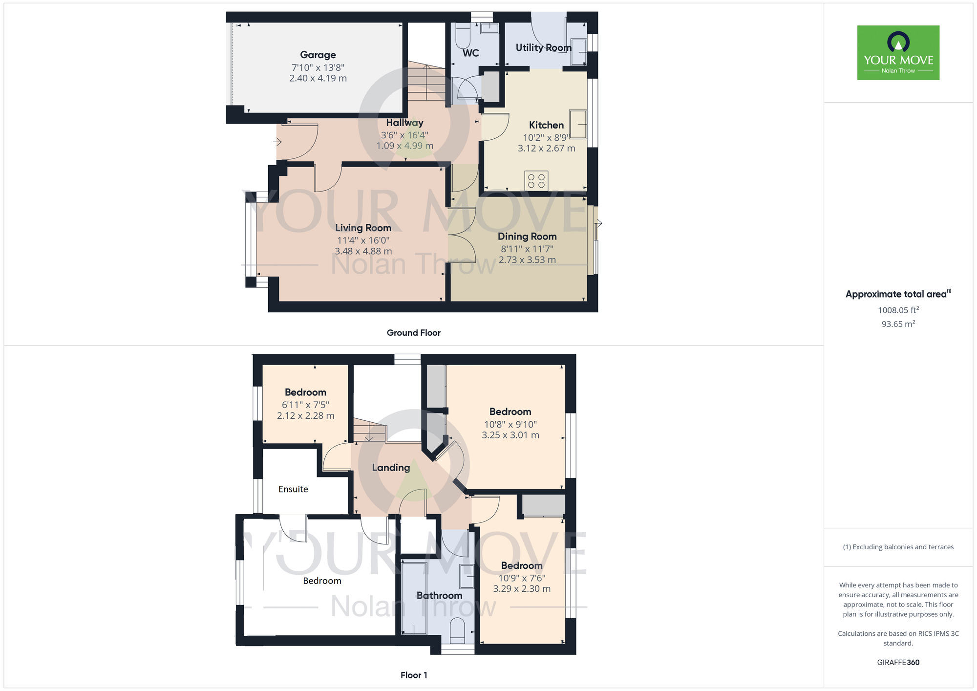 Floorplan of 4 bedroom Detached House for sale, Beacon Court, Hunsbury Hill, Northampton, NN4