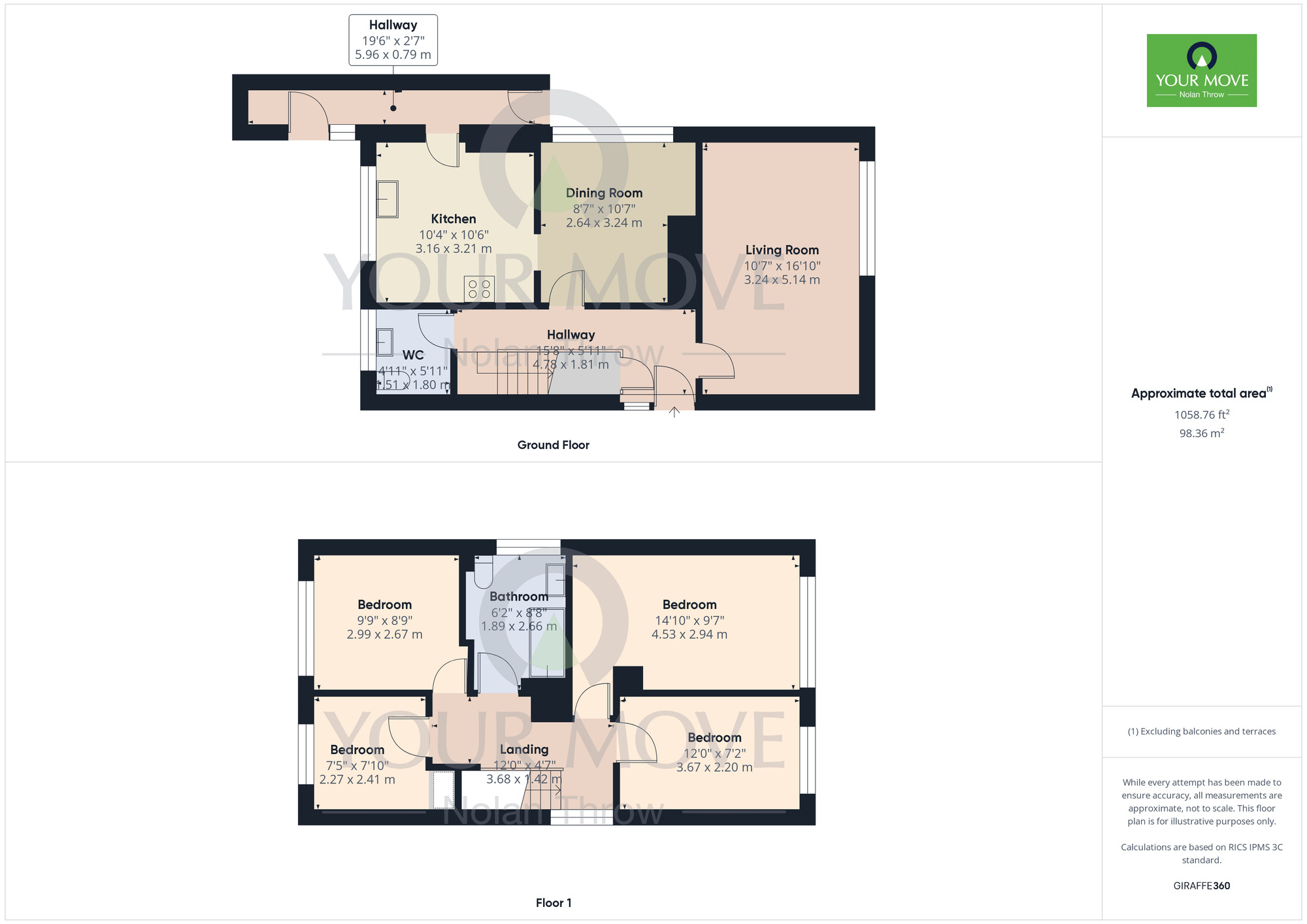 Floorplan of 4 bedroom Detached House for sale, Grasscroft, Kingsthorpe, Northampton, NN2