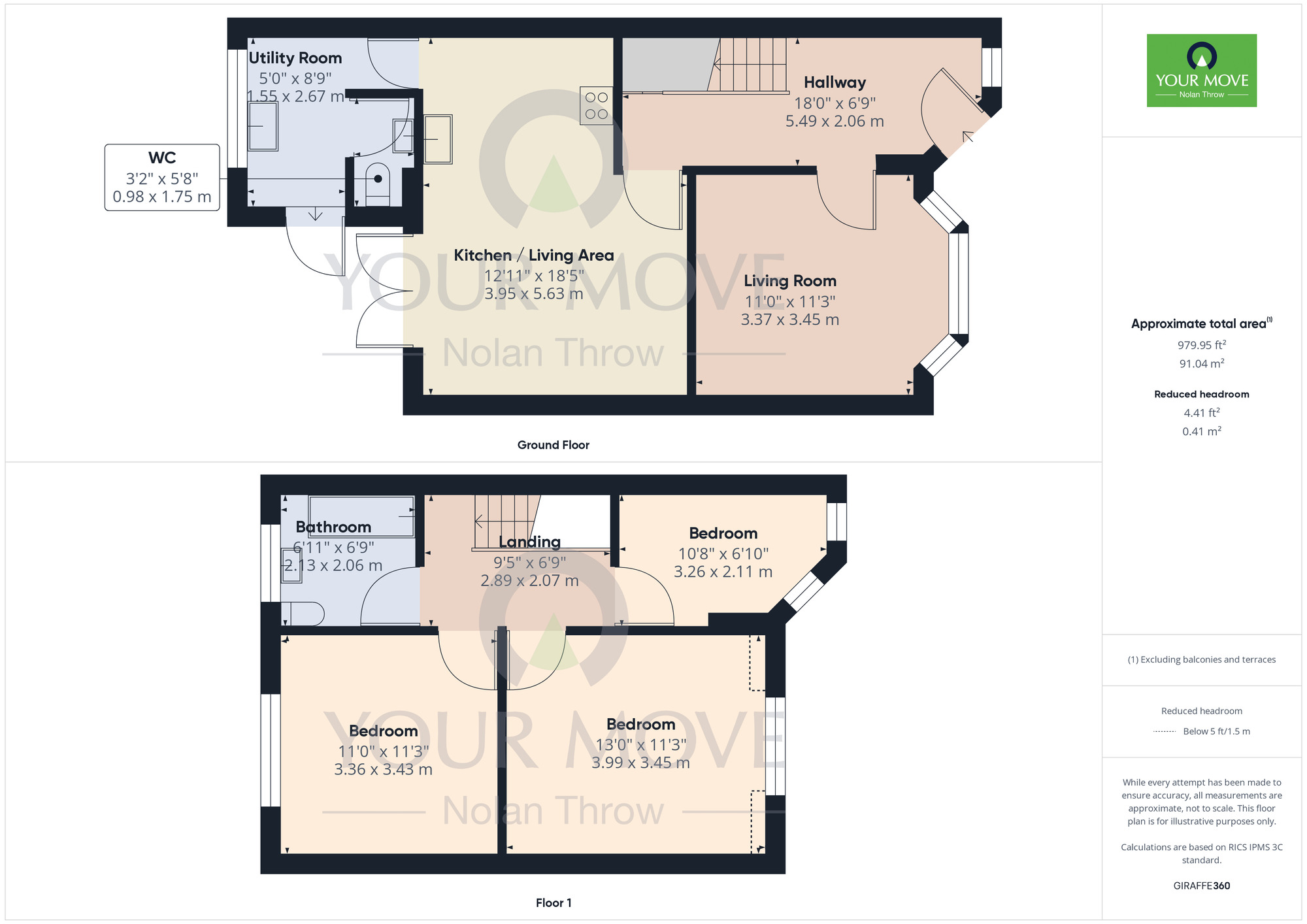 Floorplan of 3 bedroom Semi Detached House for sale, Tiverton Avenue, Kingsthorpe, Northampton, NN2