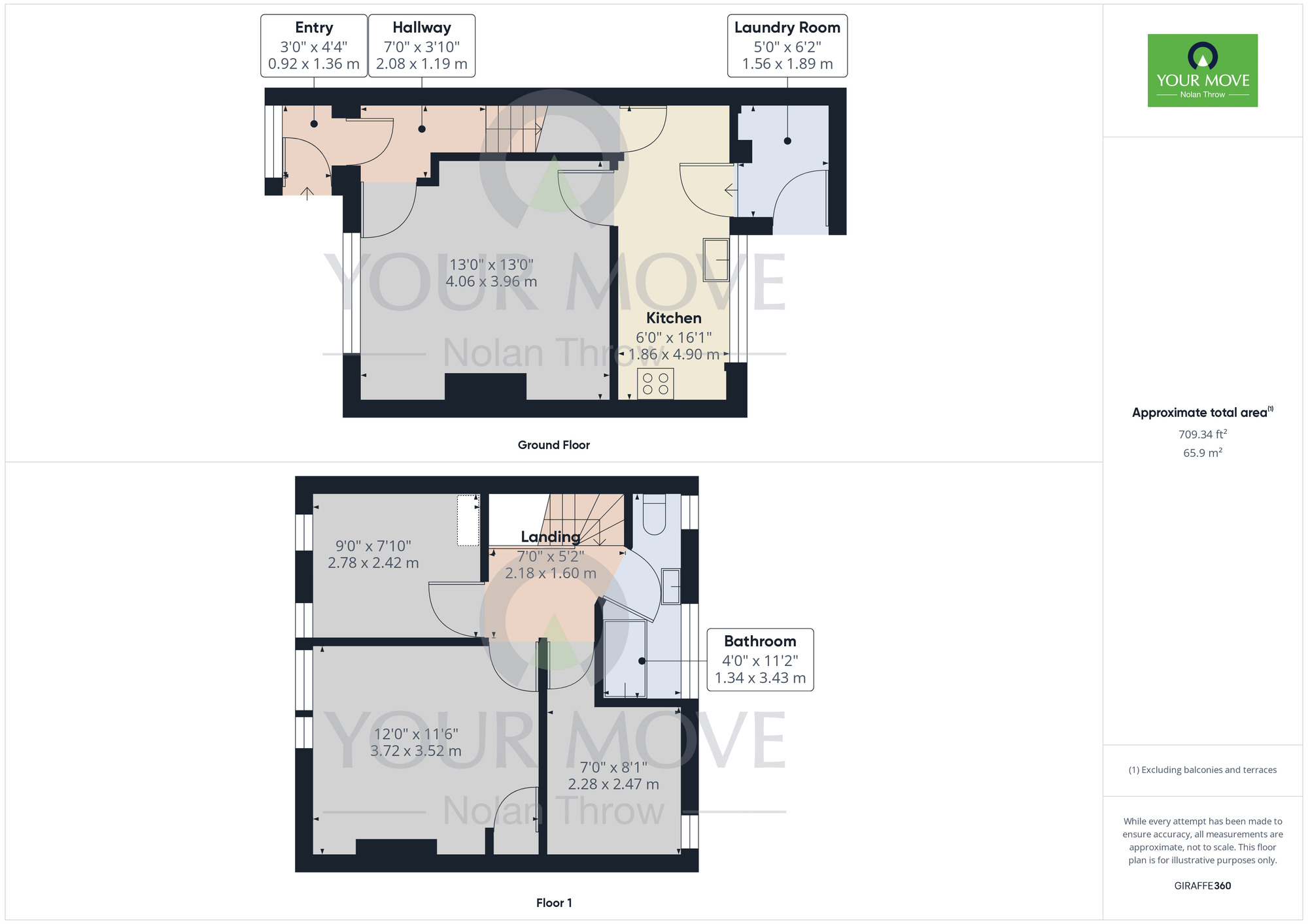 Floorplan of 3 bedroom Mid Terrace House to rent, Hastings Road, Kingsthorpe, Northampton, Northamptonshire, NN2