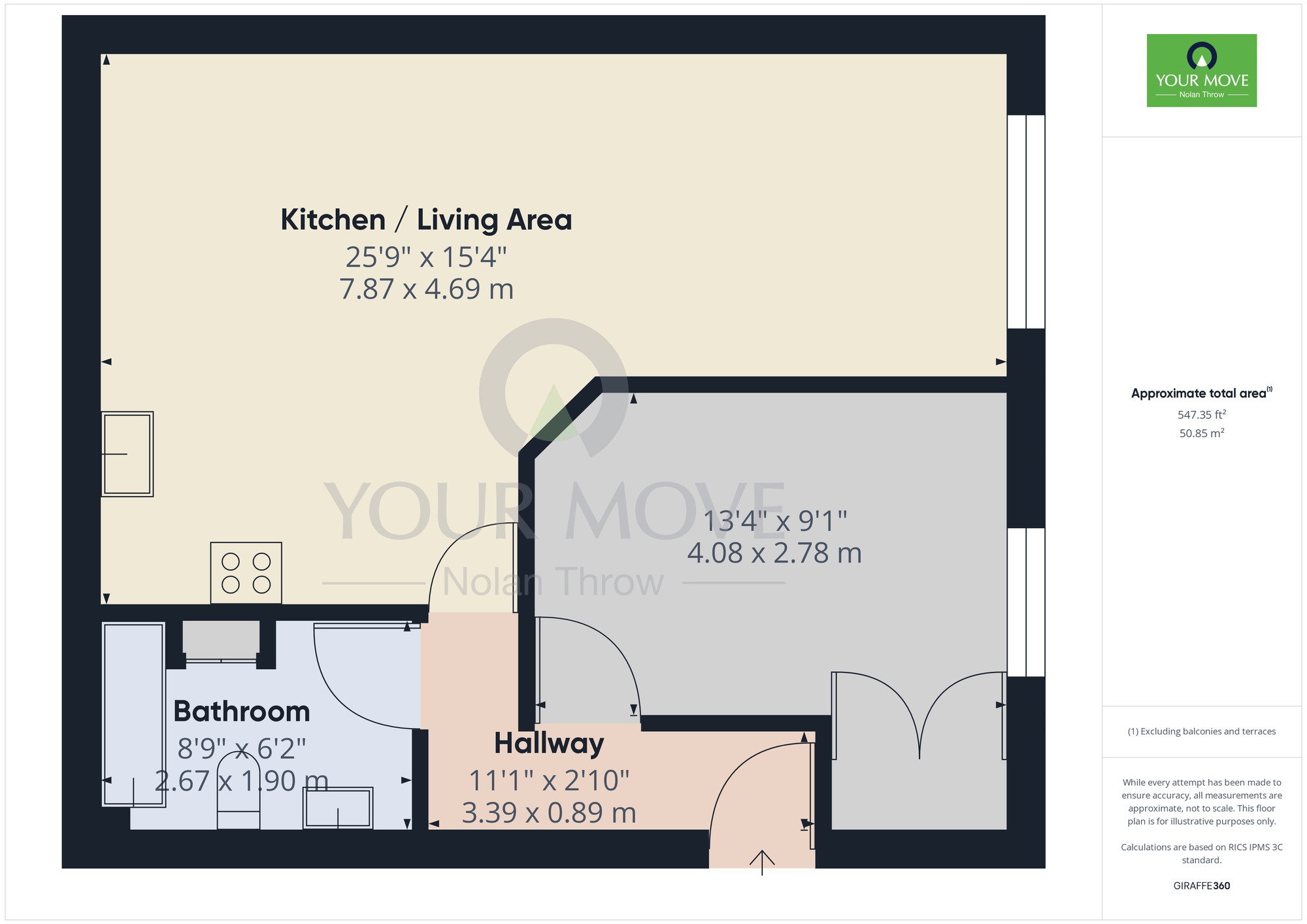 Floorplan of 1 bedroom  Flat to rent, Southampton Road, Northampton, Northamptonshire, NN4