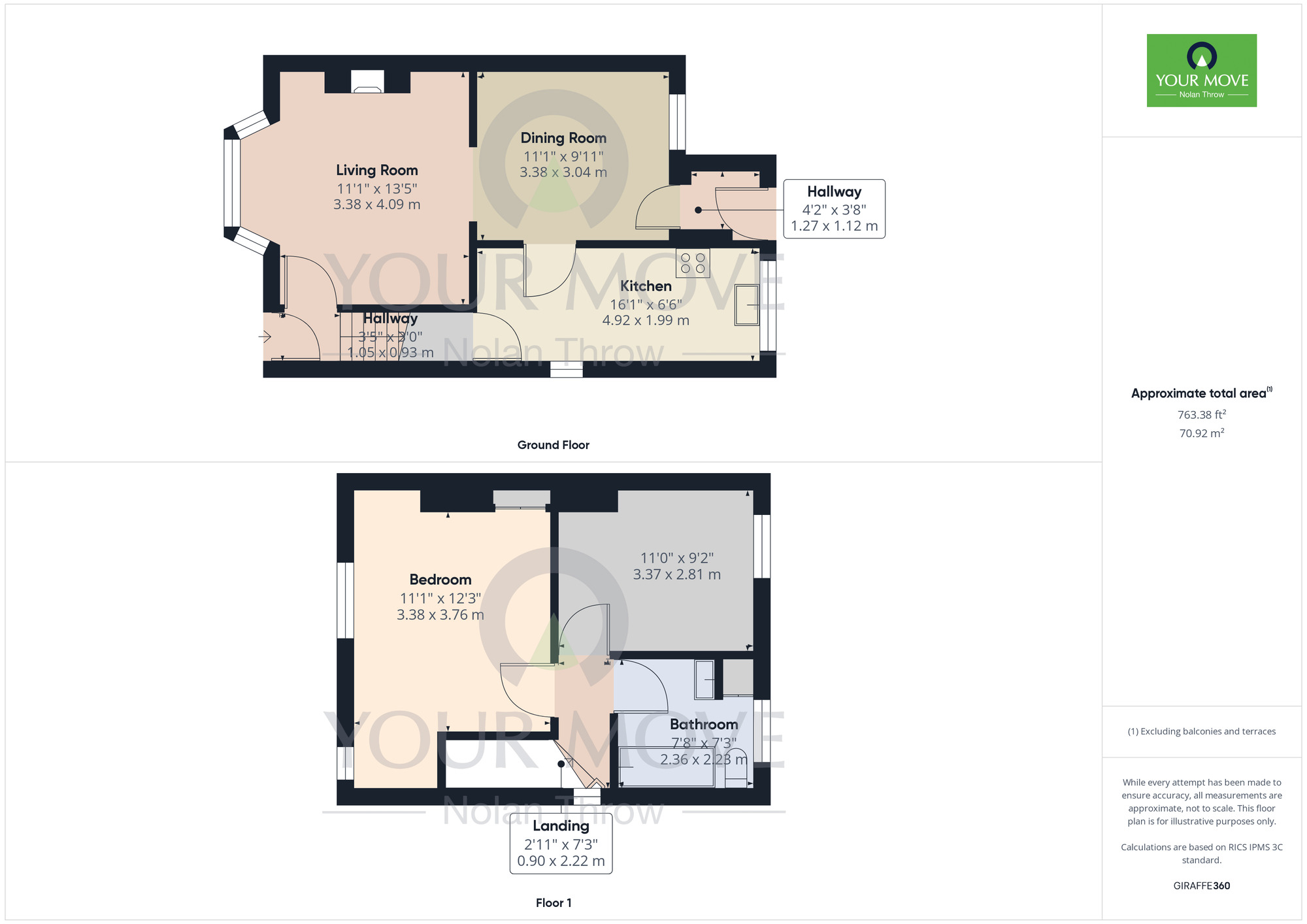 Floorplan of 2 bedroom Semi Detached House for sale, Eastfield Road, Brixworth, Northamptonshire, NN6