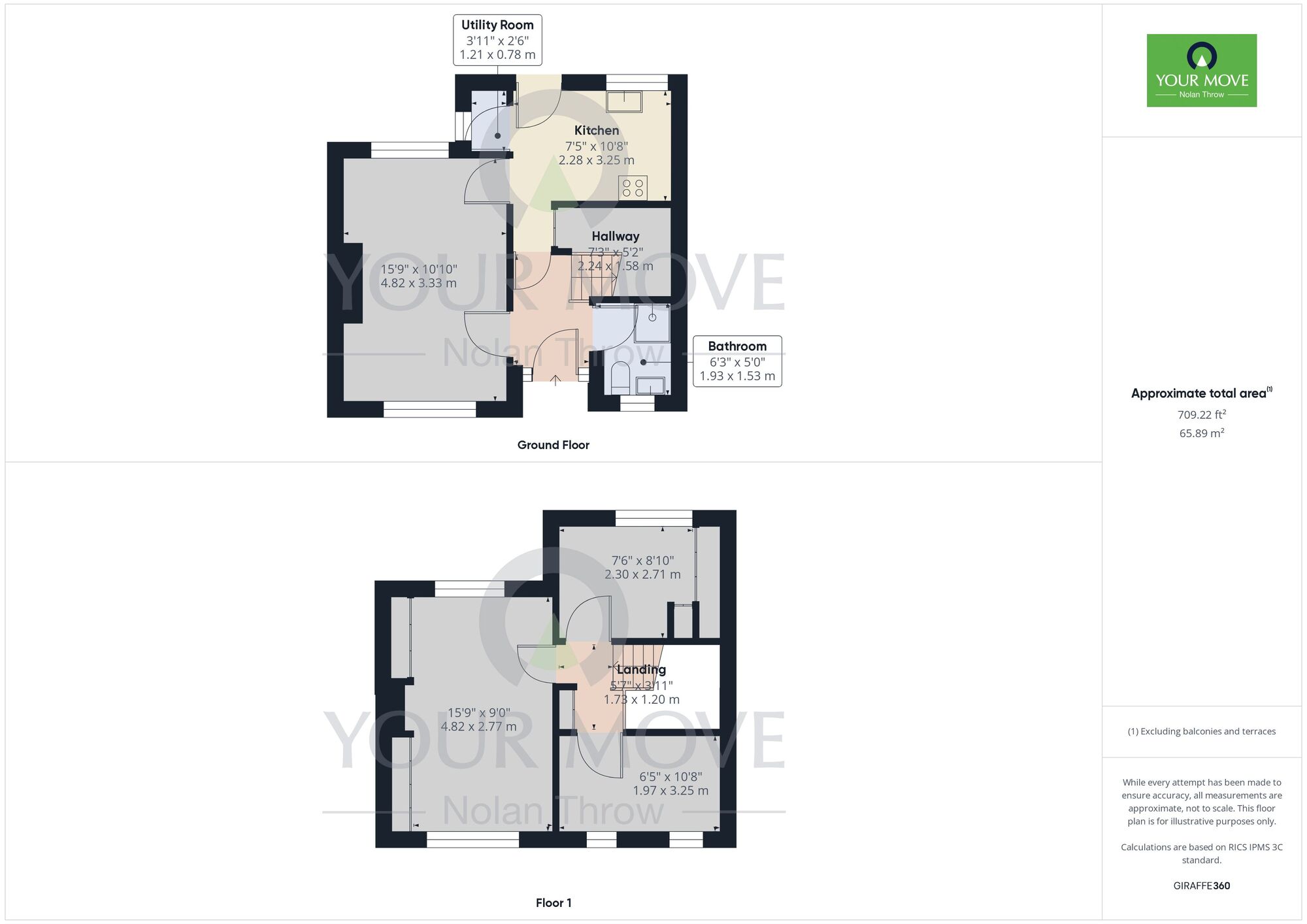 Floorplan of 3 bedroom Mid Terrace House for sale, Wheatfield Road North, Abington, Northampton, Northamptonshire, NN3