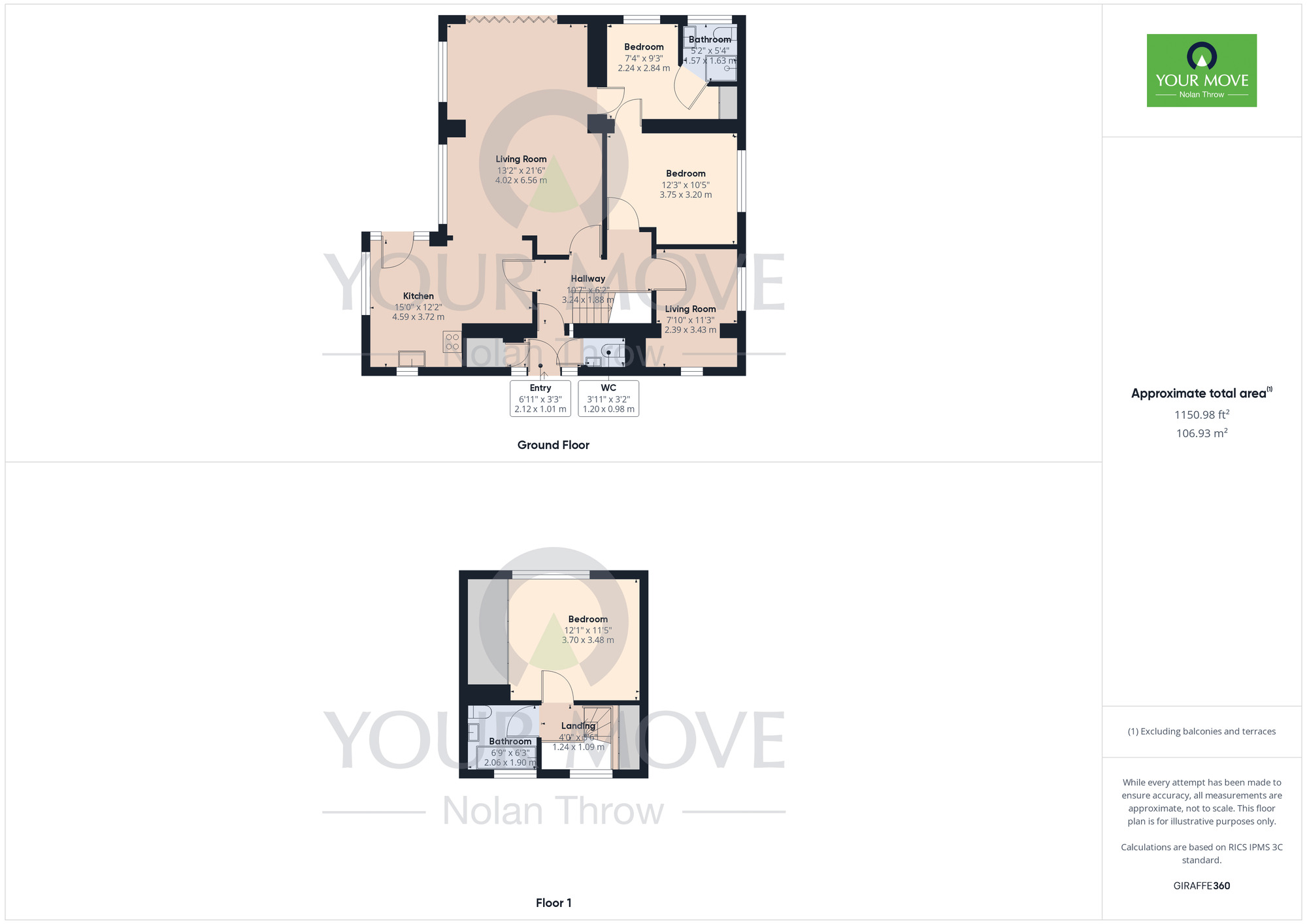 Floorplan of 4 bedroom Detached House for sale, Overstone Road, Moulton, Northamptonshire, NN3