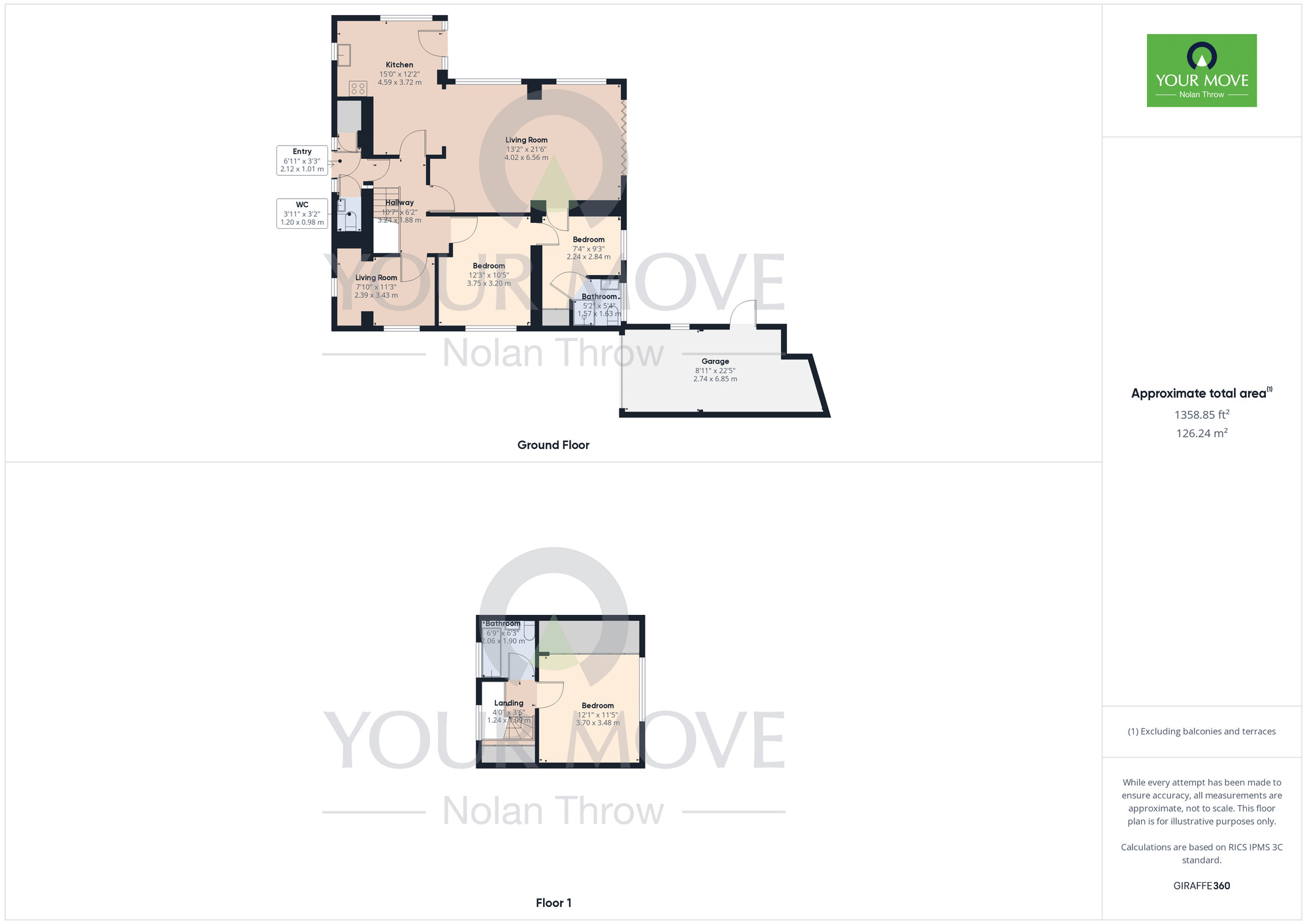 Floorplan of 4 bedroom Detached House for sale, Overstone Road, Moulton, Northamptonshire, NN3