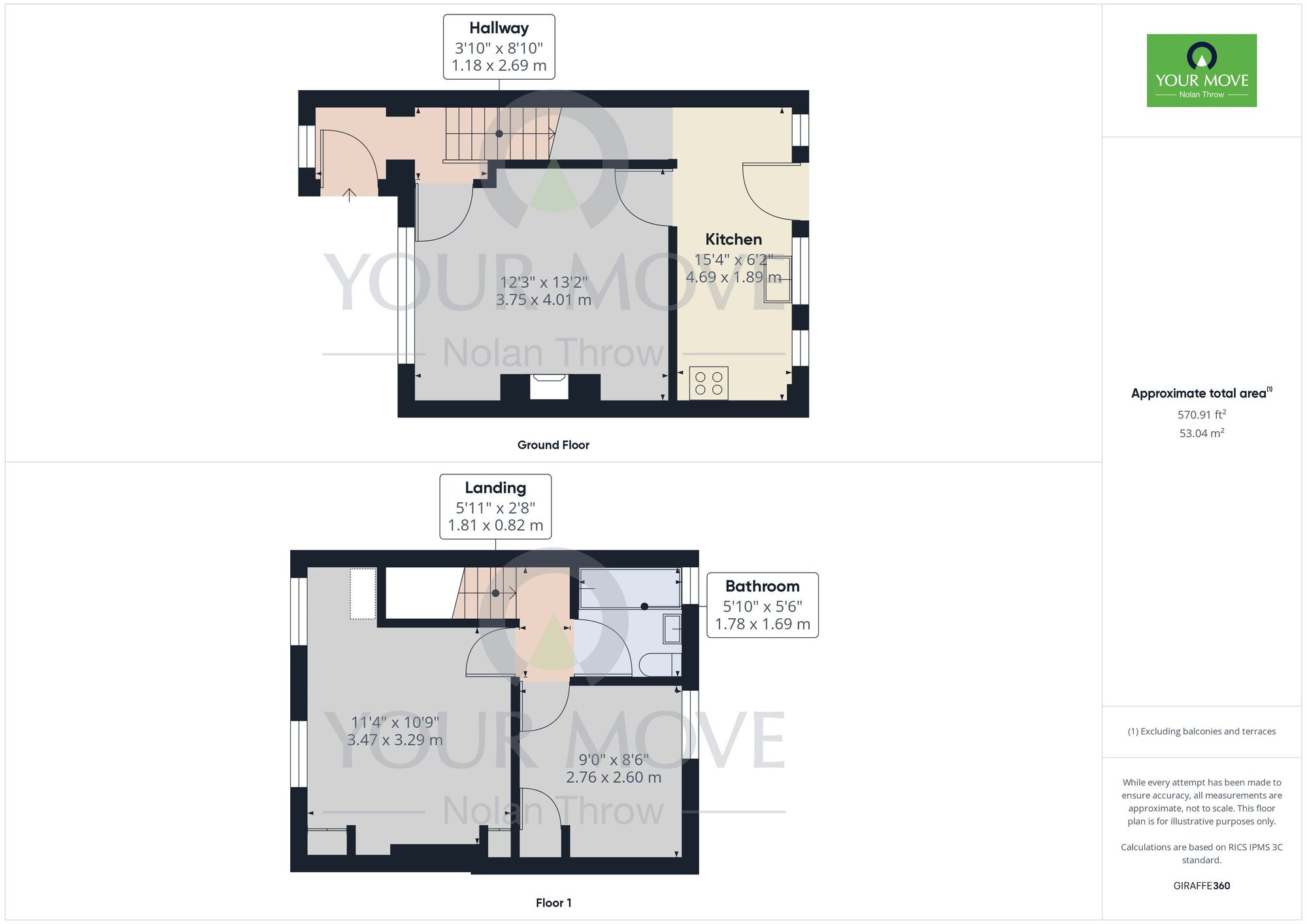 Floorplan of 2 bedroom Mid Terrace House for sale, Morris Road, Kingsthorpe, Northampton, Northamptonshire, NN2