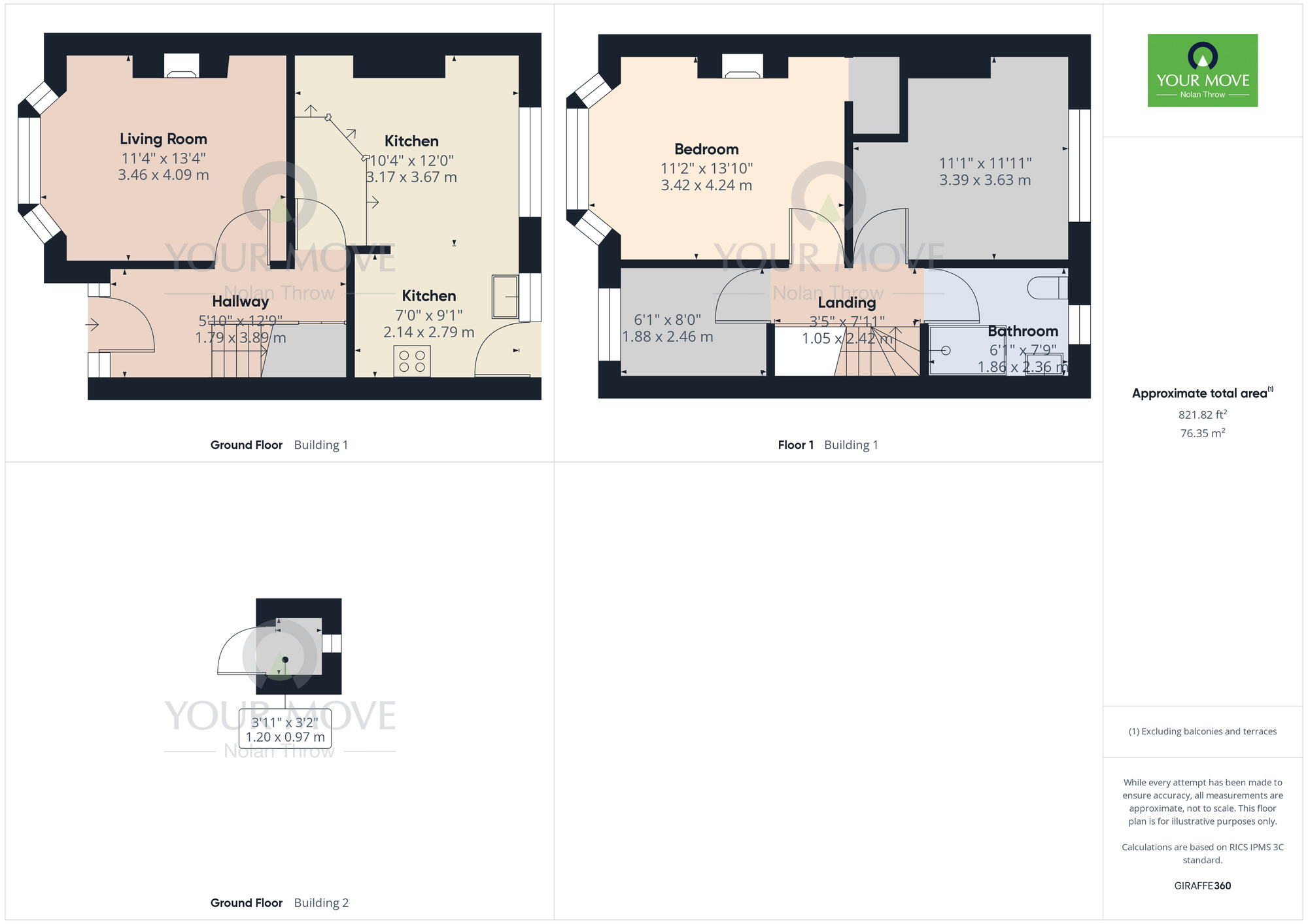 Floorplan of 3 bedroom Mid Terrace House for sale, Balfour Road, Northampton, Northamptonshire, NN2