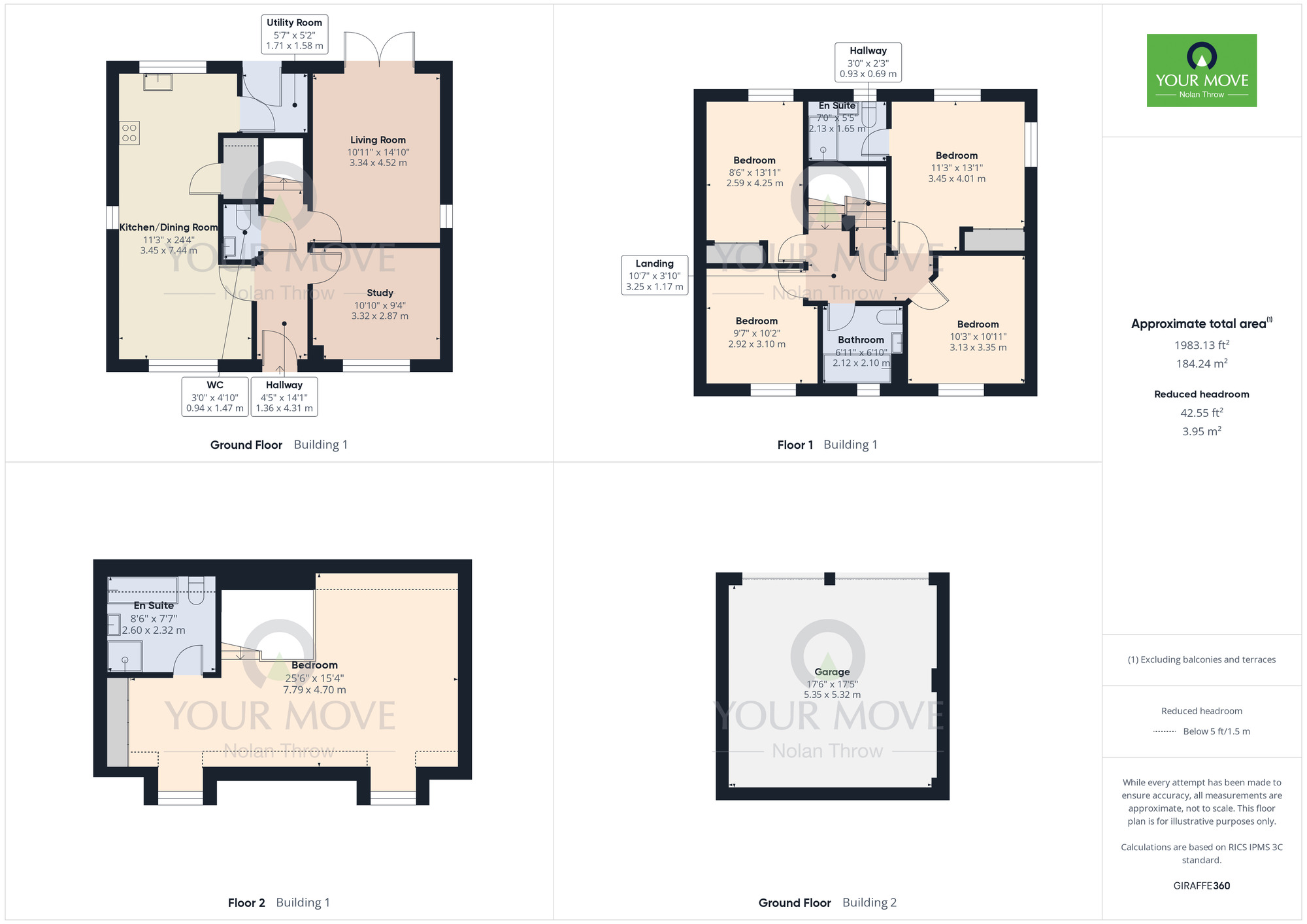 Floorplan of 5 bedroom Detached House for sale, Garner Close, Harlestone Manor, Northamptonshire, NN5