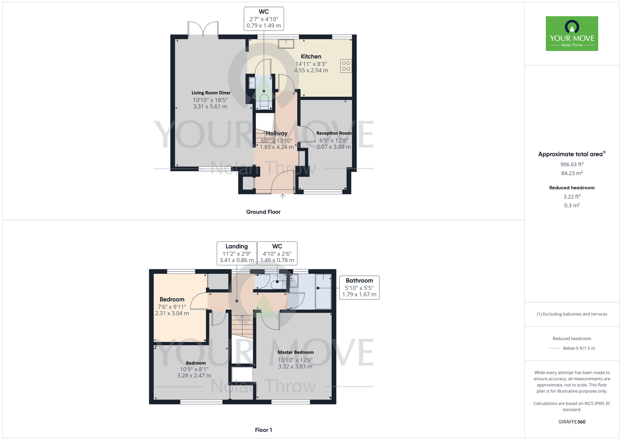 Floorplan of 3 bedroom End Terrace House to rent, Boughton Green Road, Northampton, Northamptonshire, NN2