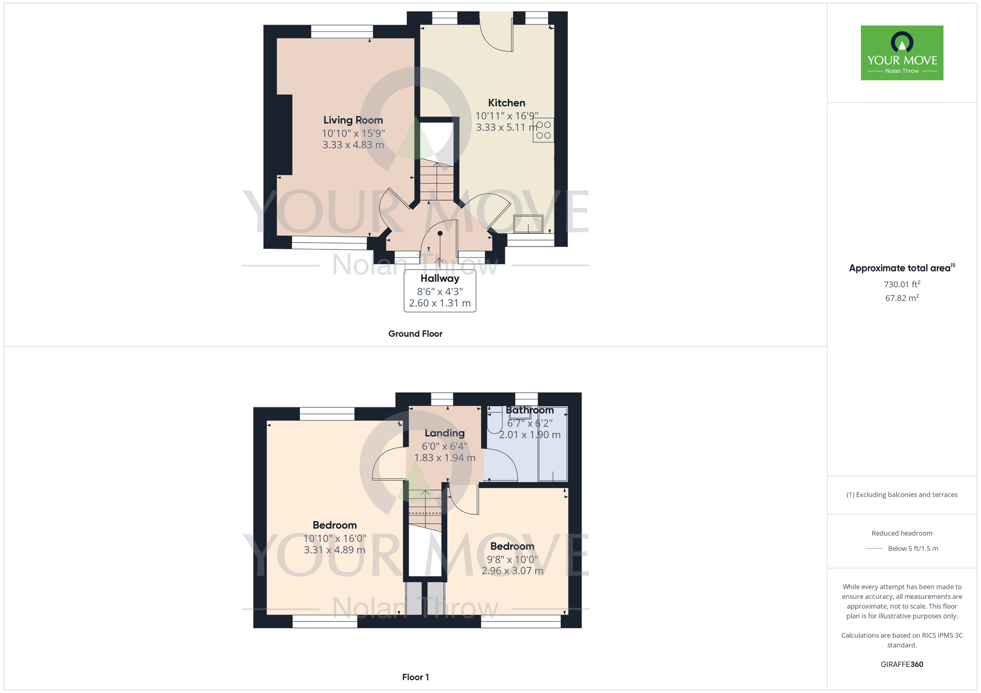 Floorplan of 2 bedroom Mid Terrace House for sale, St. Davids Road, Kingsthorpe, Northampton, Northamptonshire, NN2