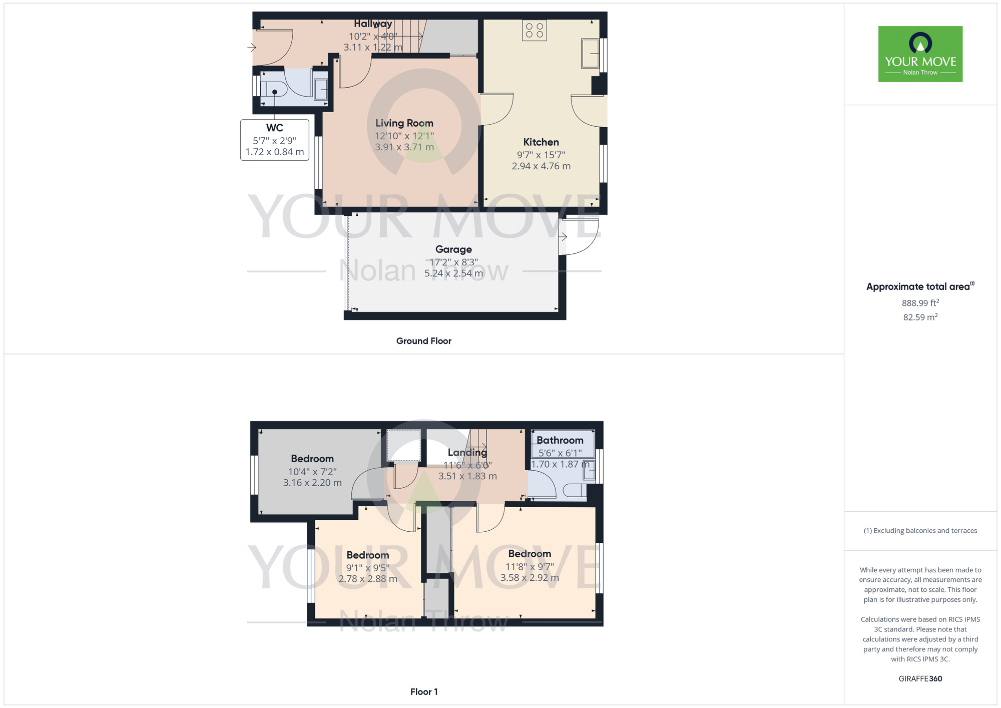 Floorplan of 3 bedroom Semi Detached House for sale, Portishead Drive, Tattenhoe, Buckinghamshire, MK4