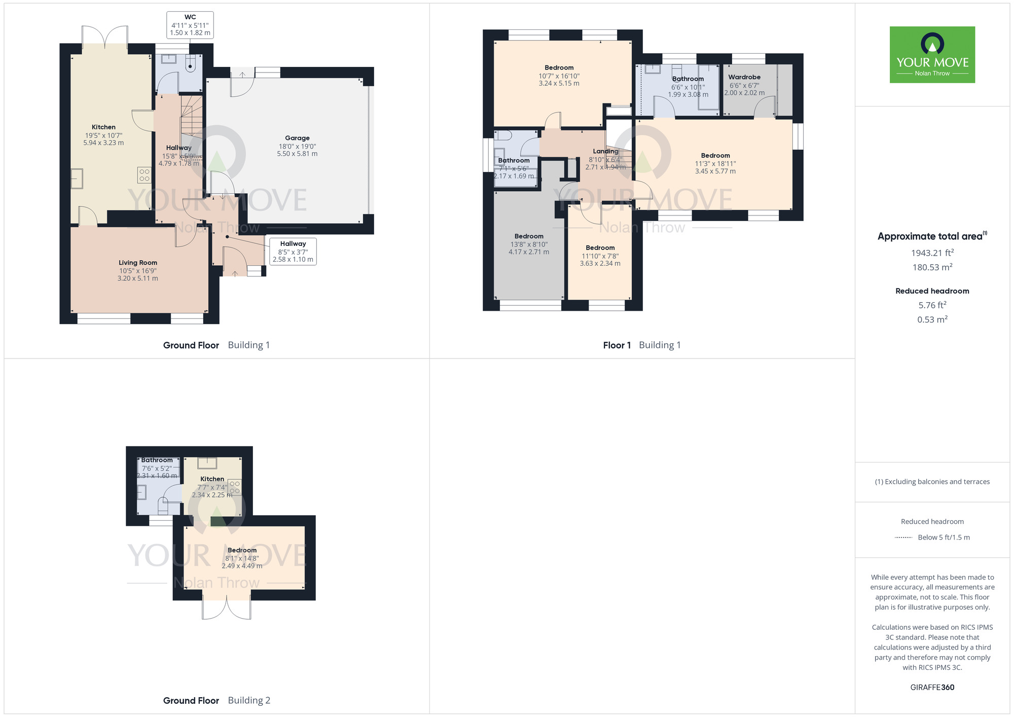 Floorplan of 4 bedroom Detached House for sale, Leyland Drive, Kingsthorpe, Northamptonshire, NN2