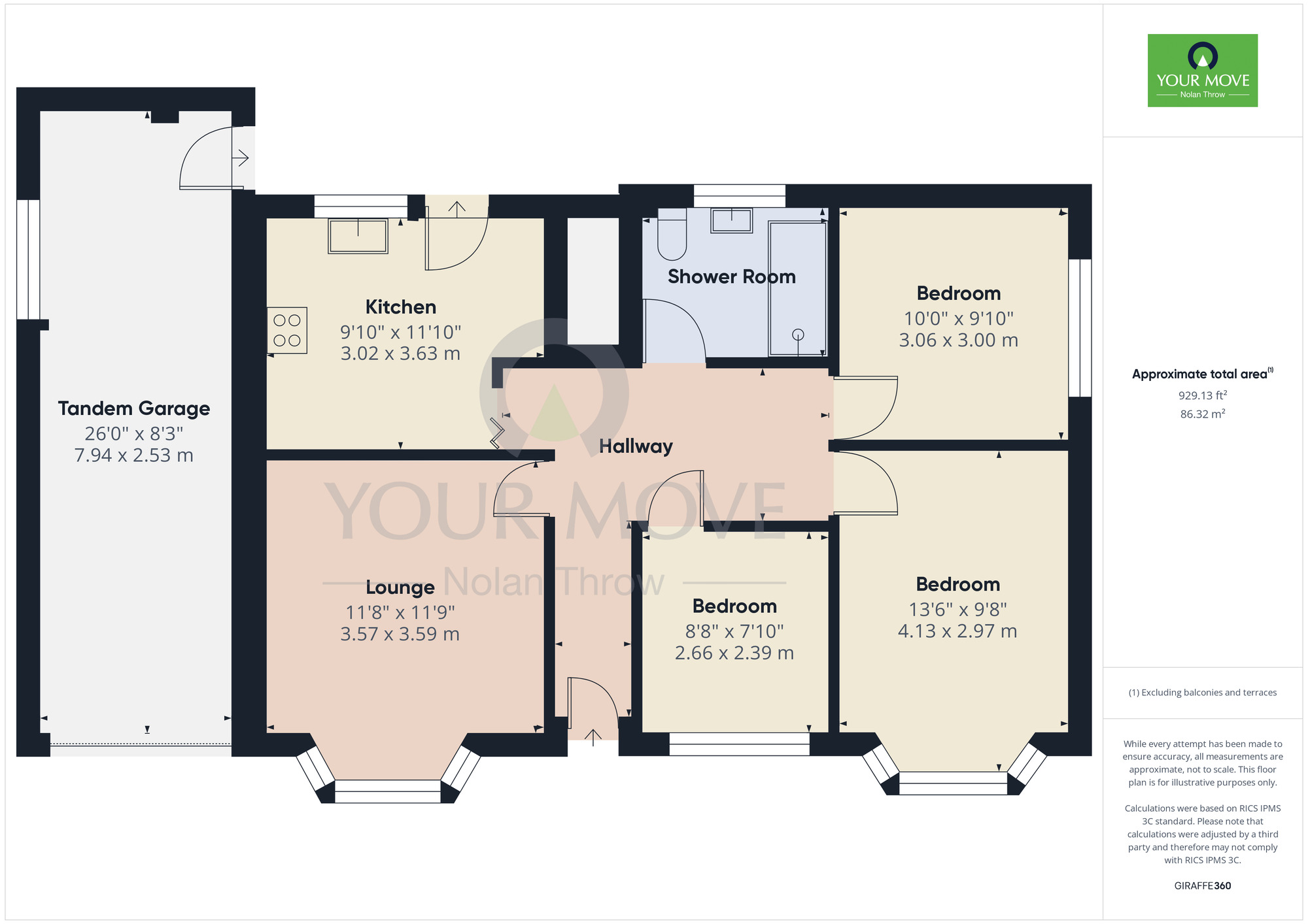 Floorplan of 3 bedroom Detached Bungalow for sale, Bouverie Road, Hardingstone, Northampton, NN4