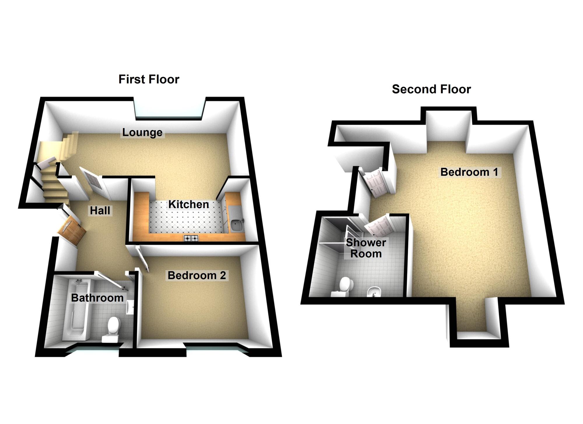 Floorplan of 2 bedroom  Flat to rent, Chase Road, Kingswood, Bristol, BS15