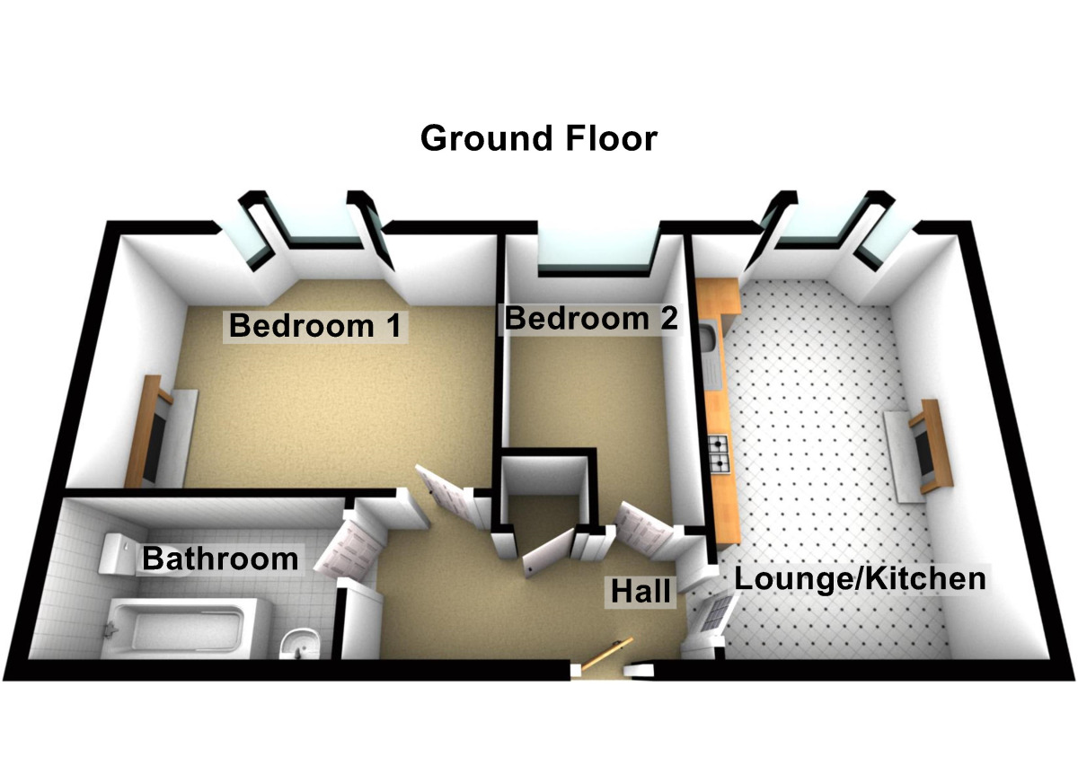 Floorplan of 2 bedroom  Flat to rent, Station Road, Yate, Bristol, BS37