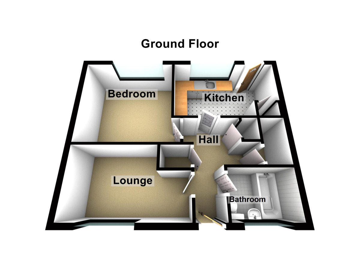 Floorplan of 1 bedroom  Flat to rent, Calder Close, Keynsham, Bristol, BS31