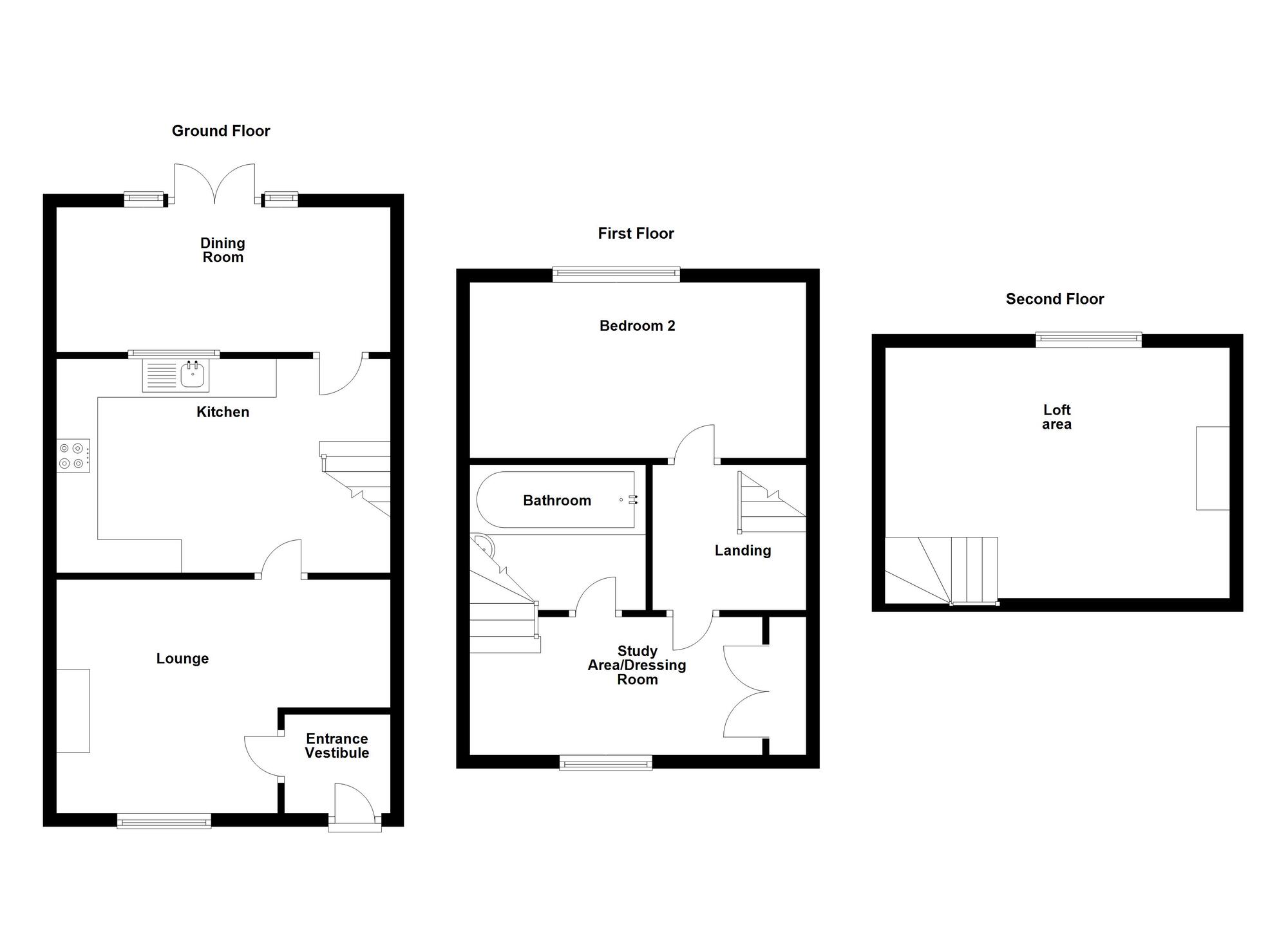 Floorplan of 2 bedroom Mid Terrace House for sale, Bath Hill, Keynsham, Bristol, BS31