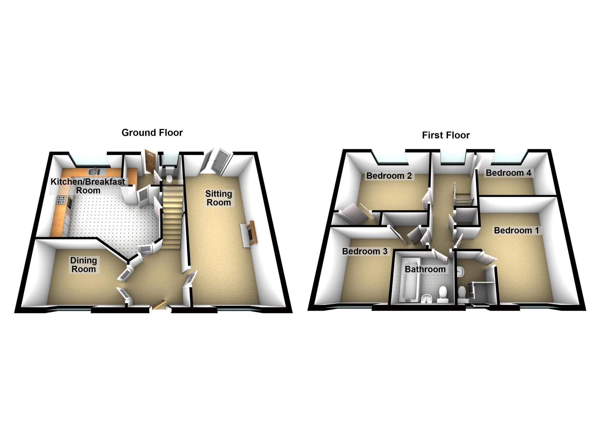 Floorplan of Detached House for sale, Shaw Close, Mangotsfield, Bristol, BS16