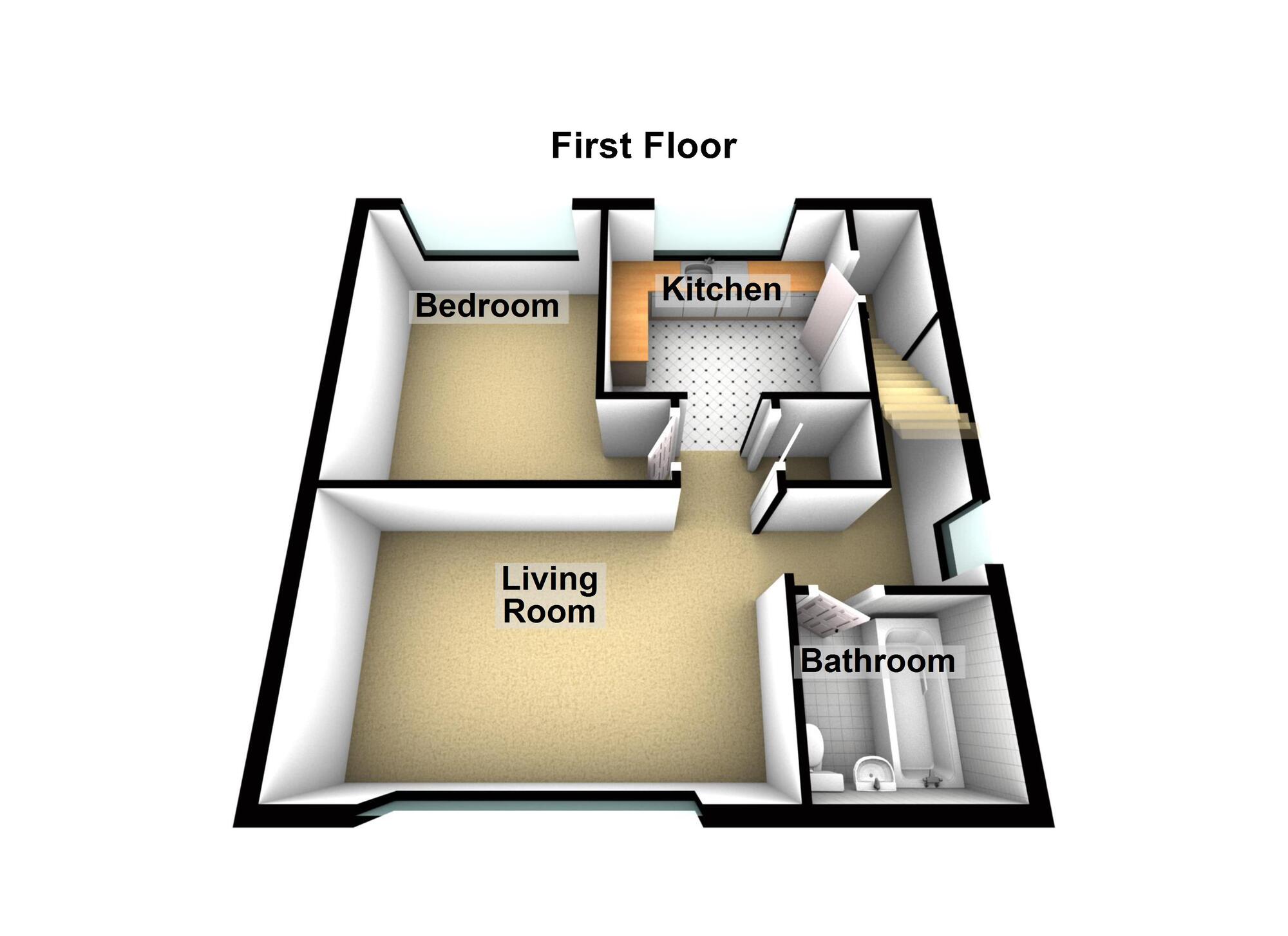 Floorplan of 1 bedroom  Flat for sale, Calder Close, Keynsham, Bristol, BS31