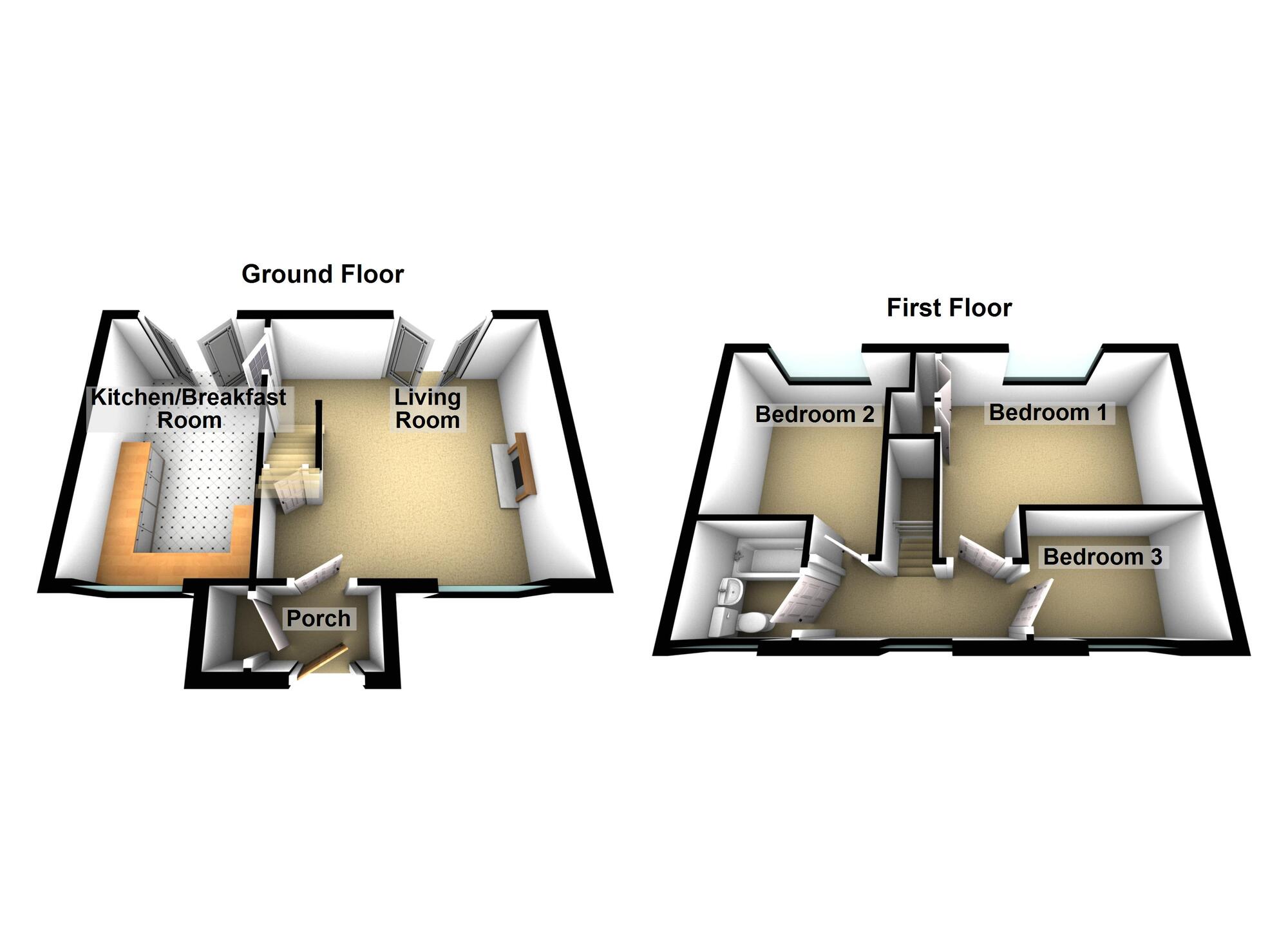 Floorplan of 3 bedroom Link Detached House for sale, Glanville Gardens, Kingswood, Bristol, BS15