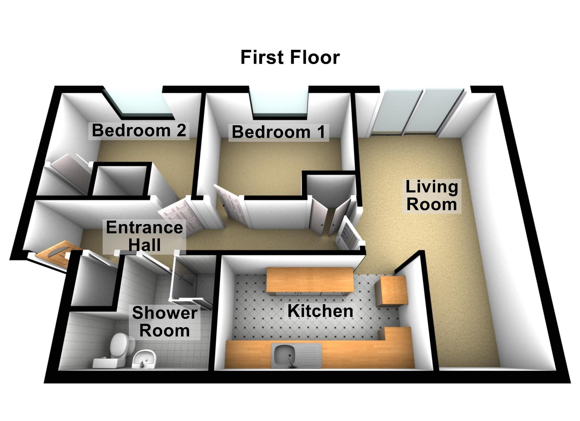 Floorplan of 2 bedroom  Flat for sale, Temple Street, Keynsham, Bristol, BS31