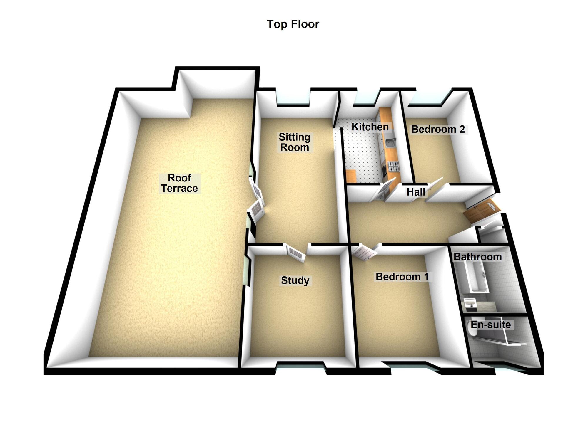 Floorplan of 2 bedroom  Flat for sale, Bath Road, Brislington, Bristol, BS4