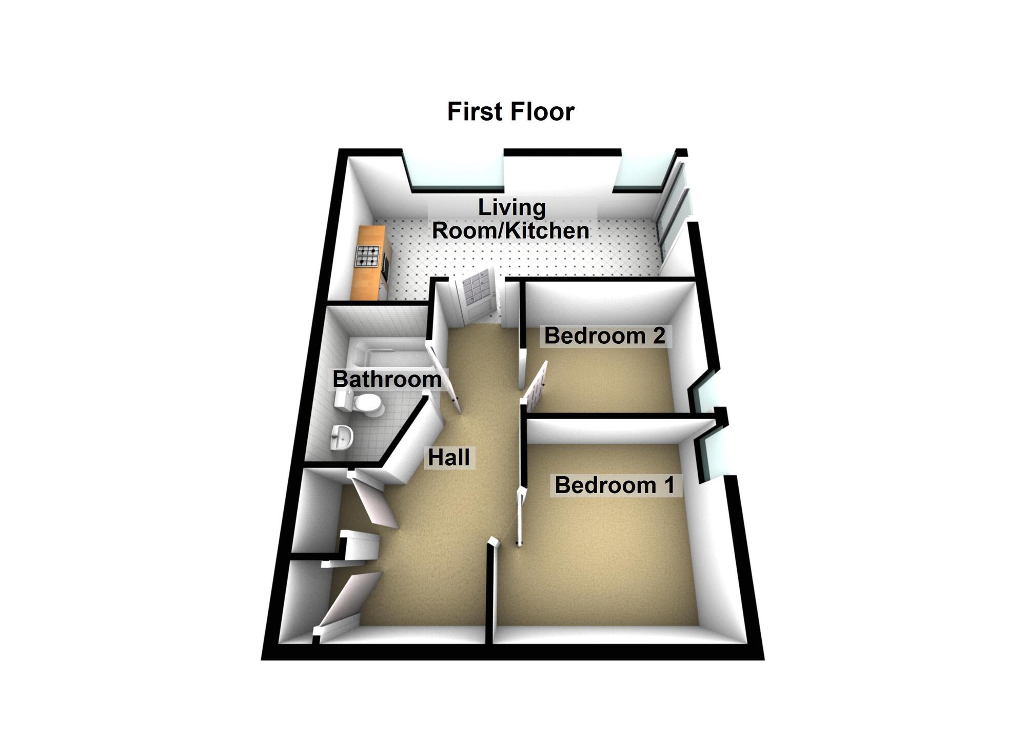 Floorplan of 2 bedroom  Flat to rent, Bransby Way, Weston-super-Mare, Somerset, BS24