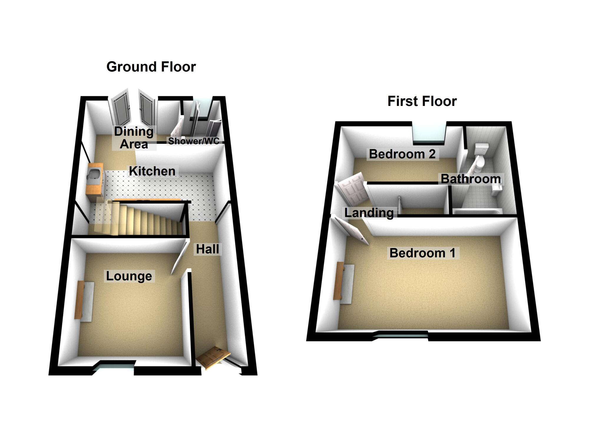 Floorplan of 2 bedroom End Terrace House for sale, Bath Hill, Keynsham, Somerset, BS31