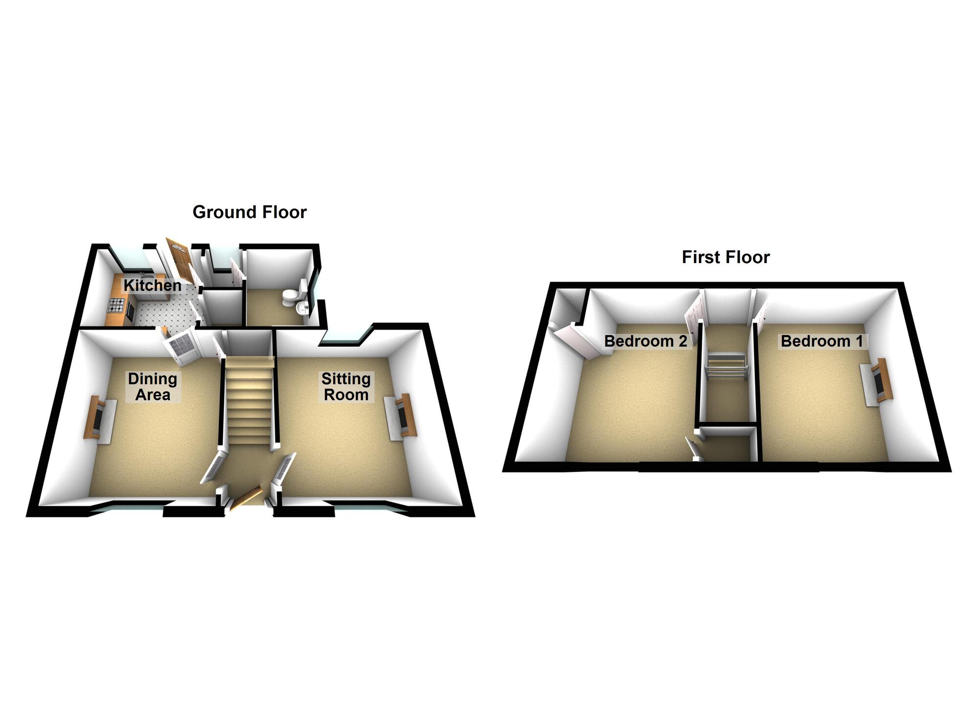 Floorplan of 2 bedroom Detached Property to rent, Bath Road, Atworth, Wiltshire, SN12