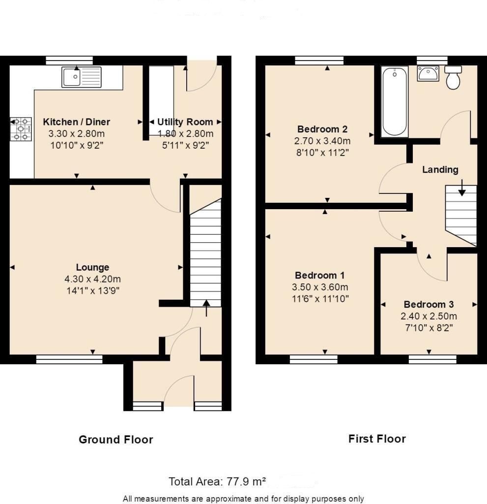 Floorplan of 3 bedroom Mid Terrace House for sale, Humber Way, Langley, Berkshire, SL3