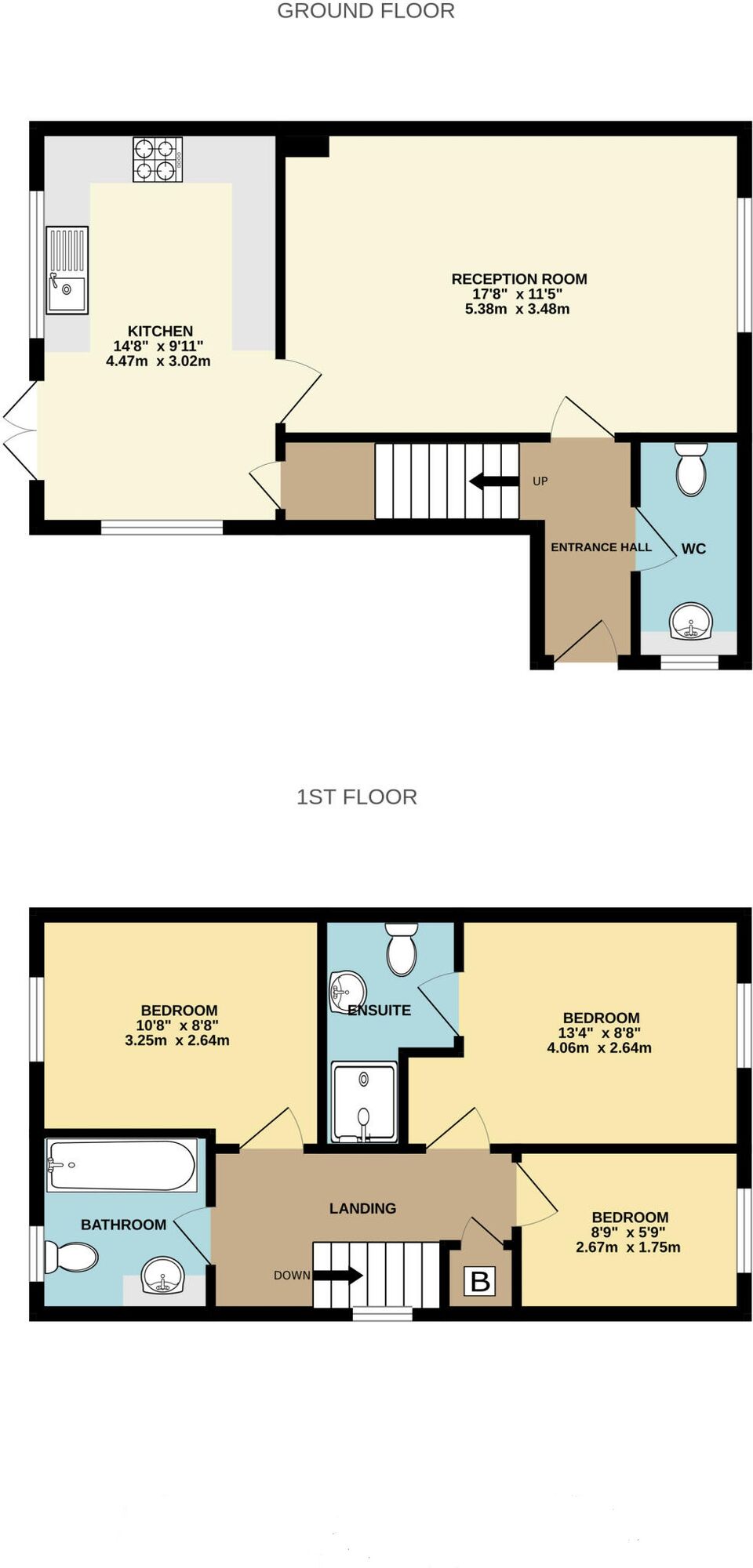 Floorplan of 3 bedroom End Terrace House for sale, Bessemer Close, Slough, Berkshire, SL3