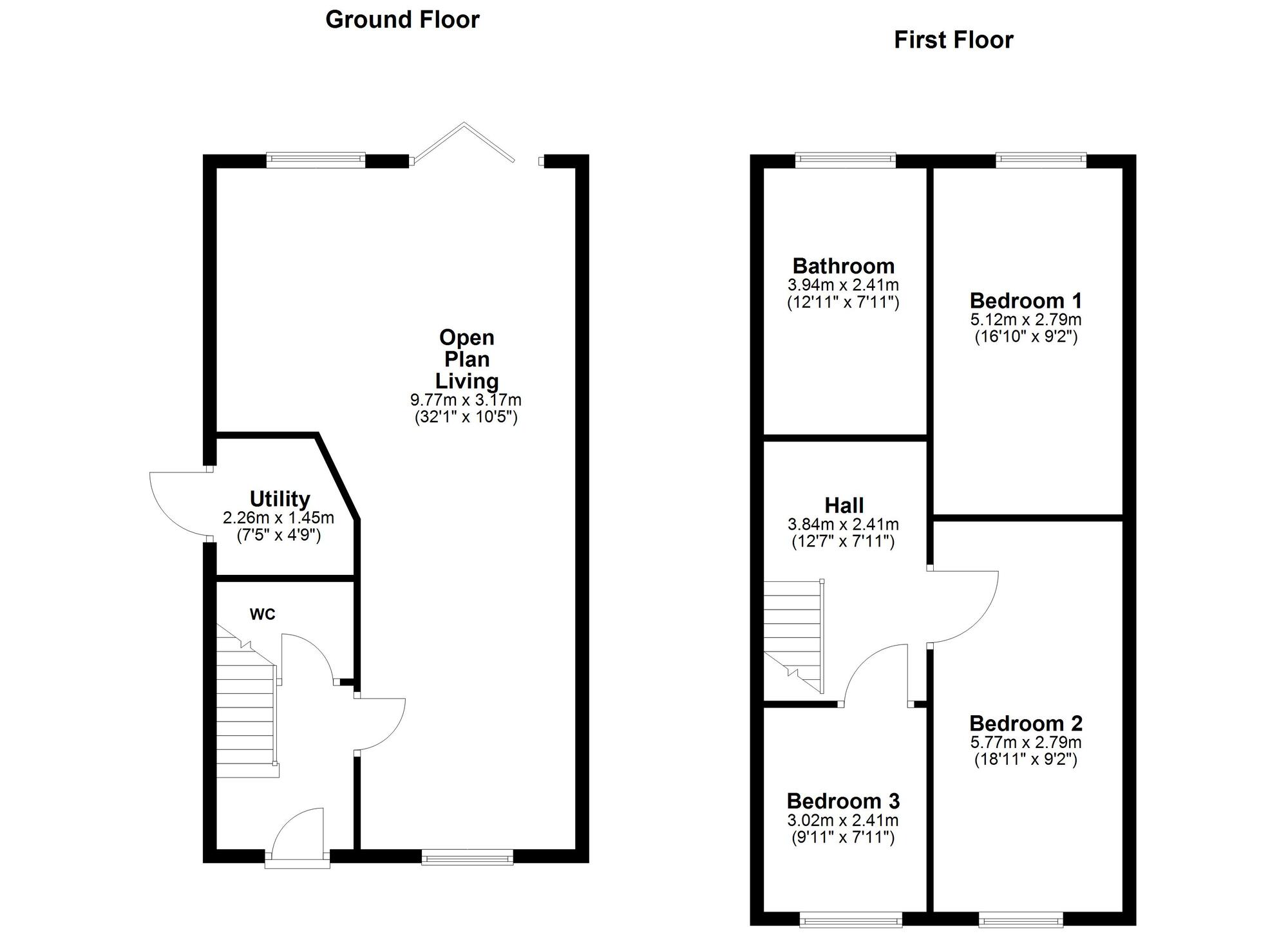 Floorplan of 3 bedroom Semi Detached House for sale, Grisedale Gardens, Gateshead, NE9