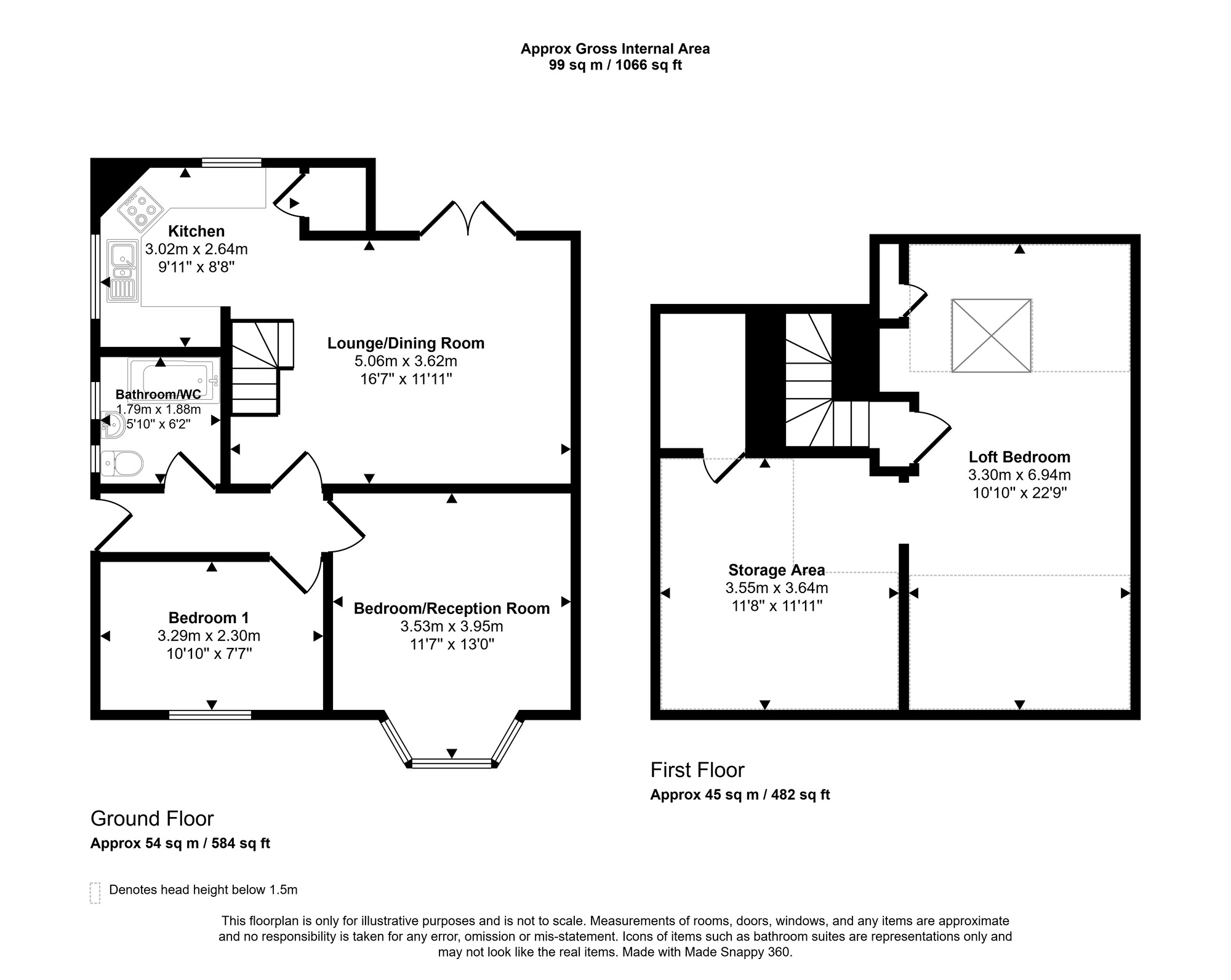 Floorplan of 3 bedroom Semi Detached Bungalow for sale, Southend Road, Gateshead, NE9