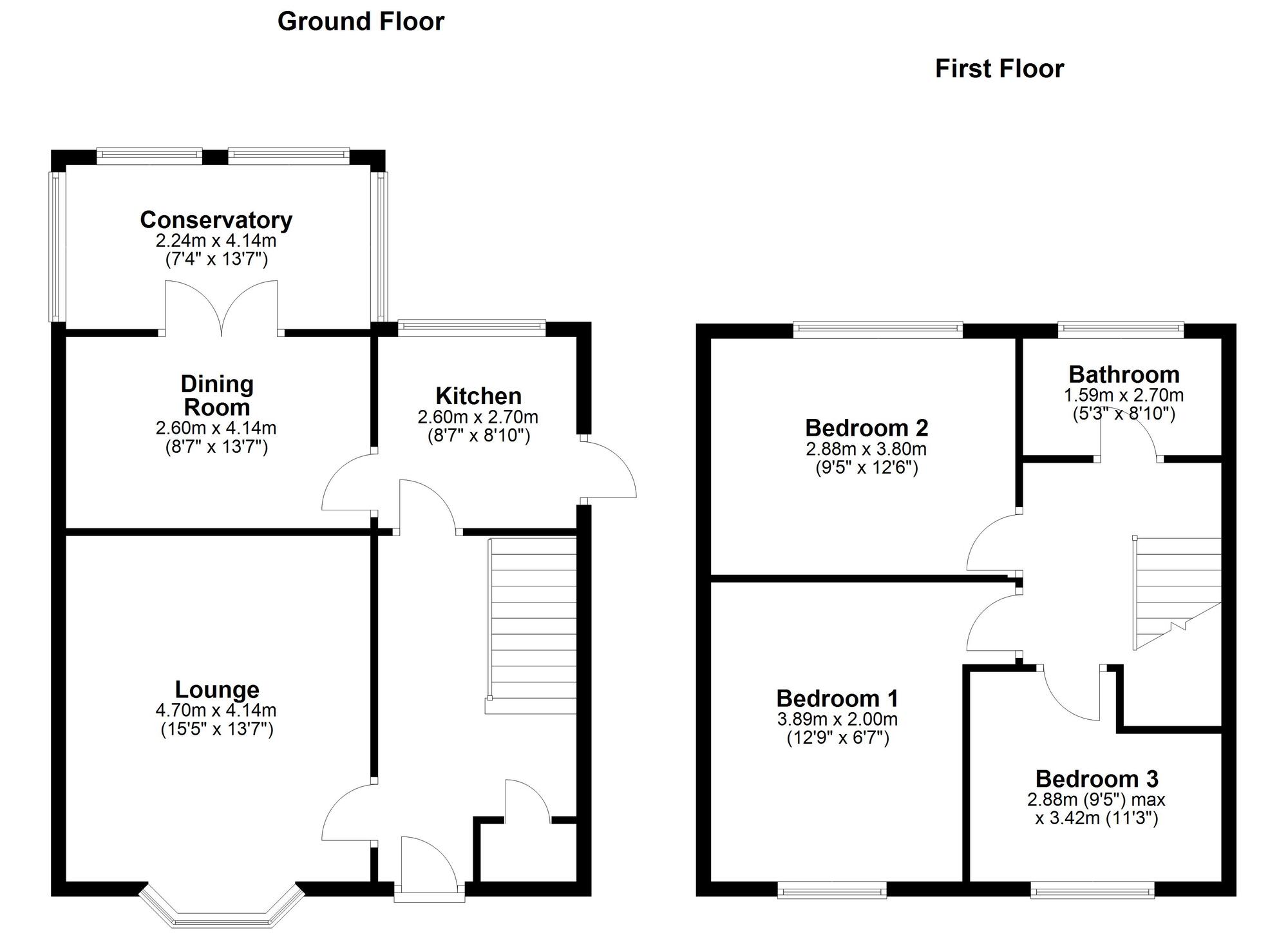 Floorplan of 3 bedroom Semi Detached House for sale, Kane Gardens, Windy Nook, Gateshead, NE10