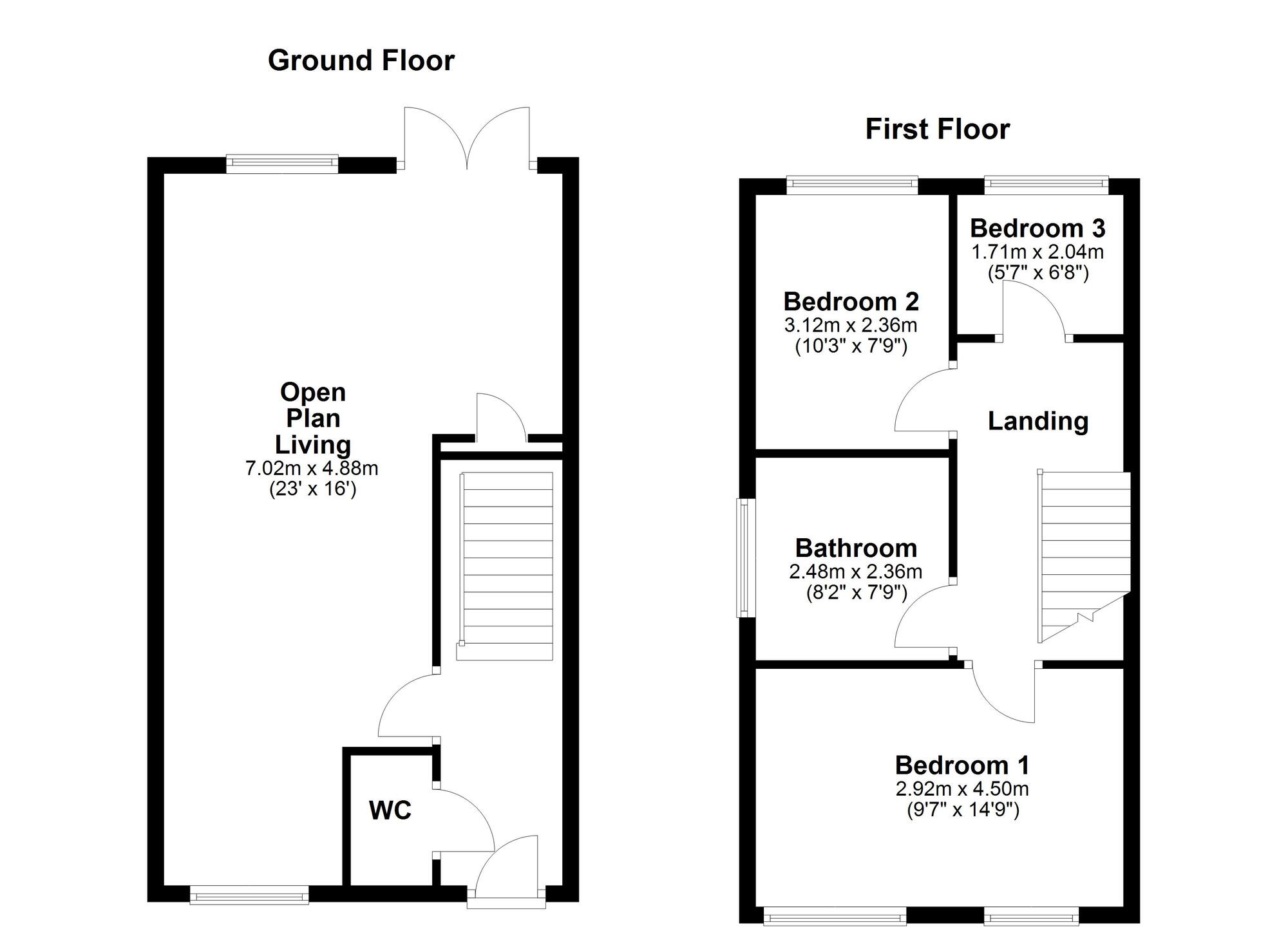 Floorplan of 3 bedroom Semi Detached House for sale, Abbeyfield Close, Teams, Gateshead, NE8