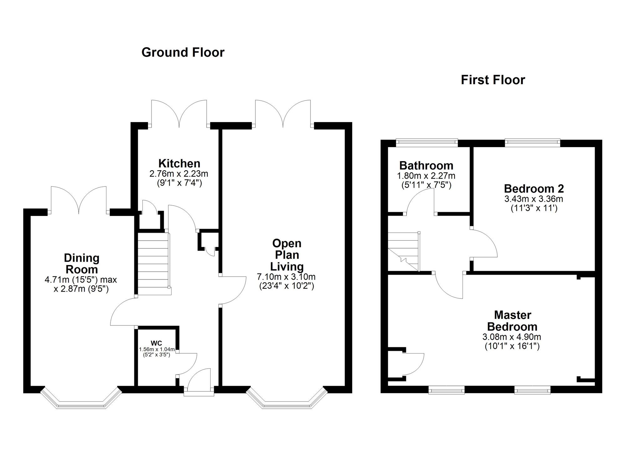 Floorplan of 2 bedroom Semi Detached House for sale, Silksworth Gardens, Wrekenton, Gateshead, NE9