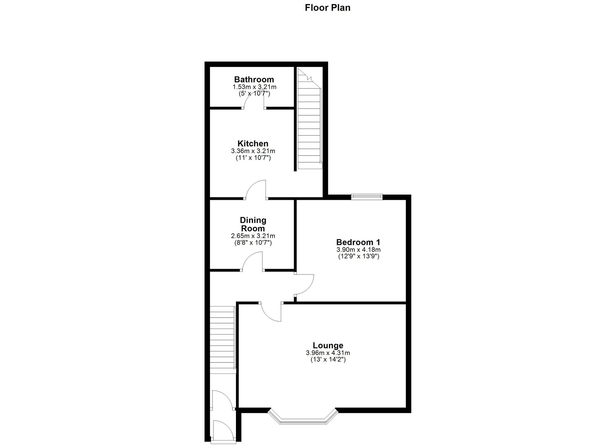 Floorplan of 1 bedroom  Flat for sale, Stone Street, Windy Nook, Gateshead, NE10