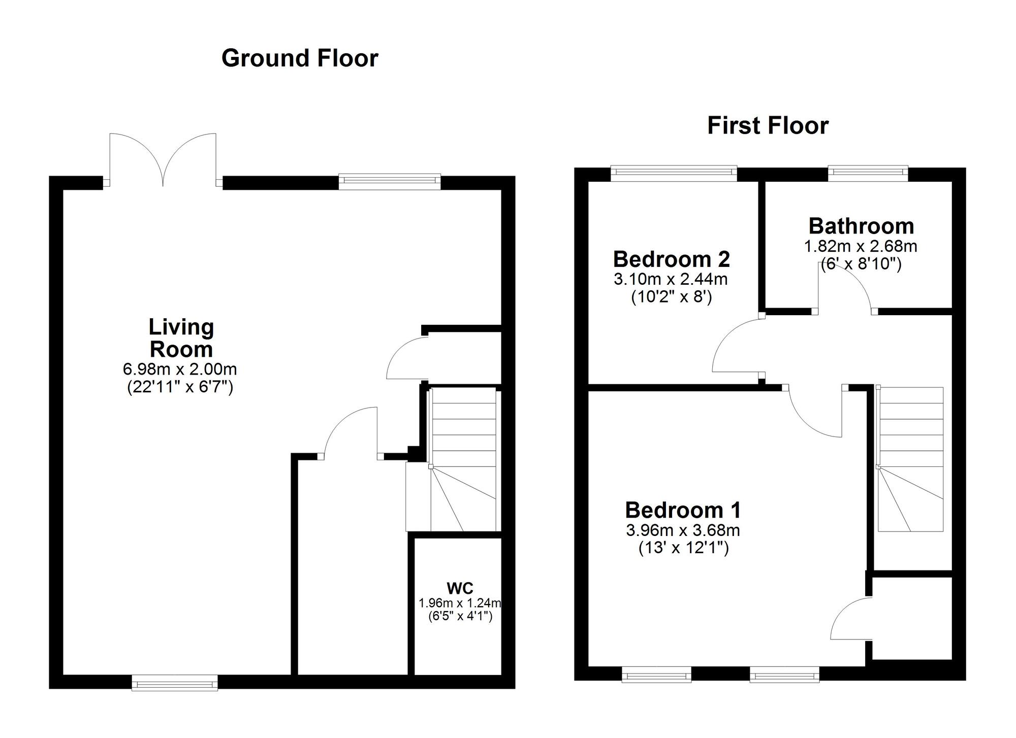 Floorplan of 2 bedroom Mid Terrace House to rent, June Courtyard, Mid Summer Way, Gateshead, NE8