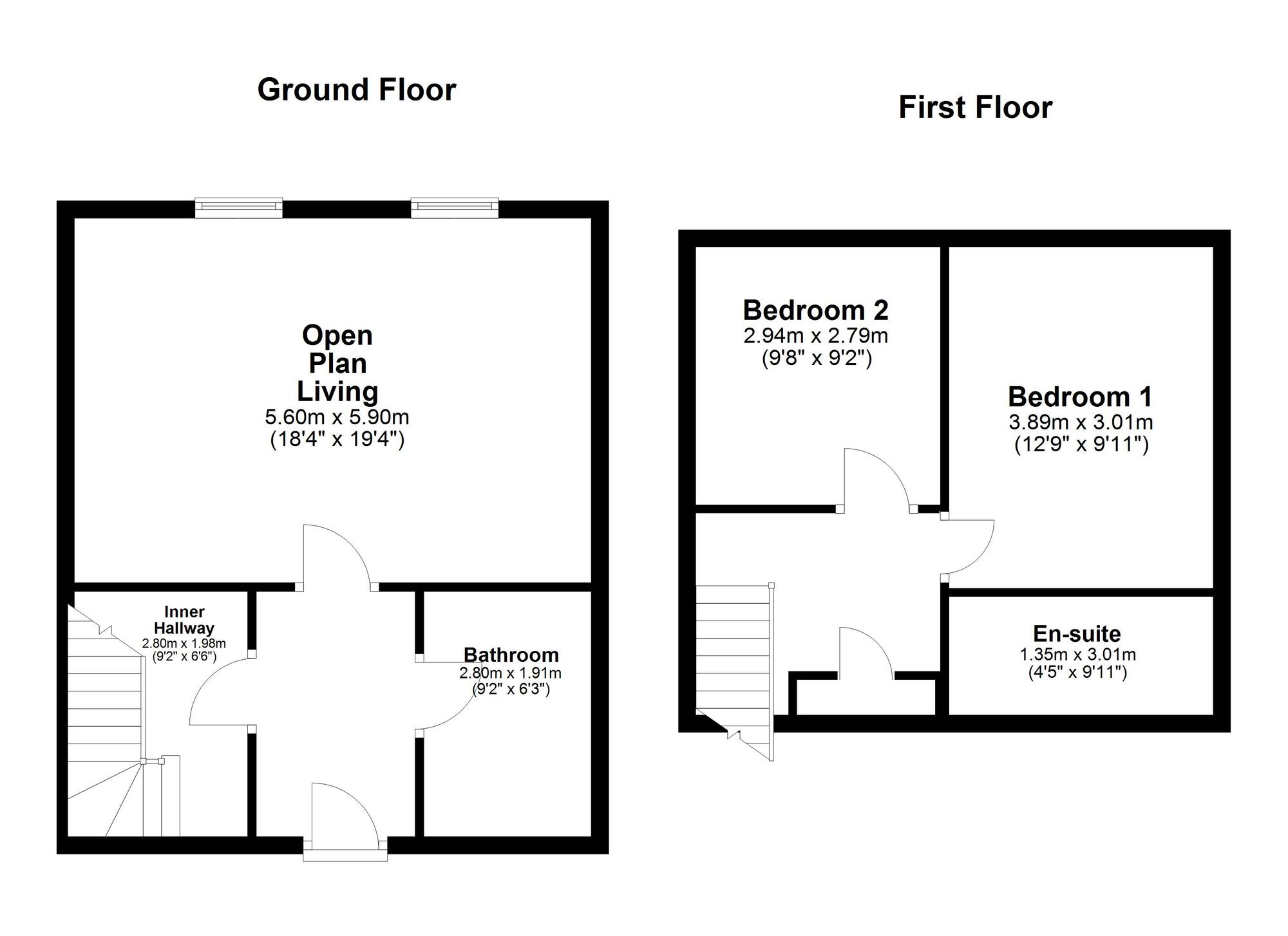 Floorplan of 2 bedroom  Flat for sale, Moss Side, Wrekenton, Gateshead, NE9