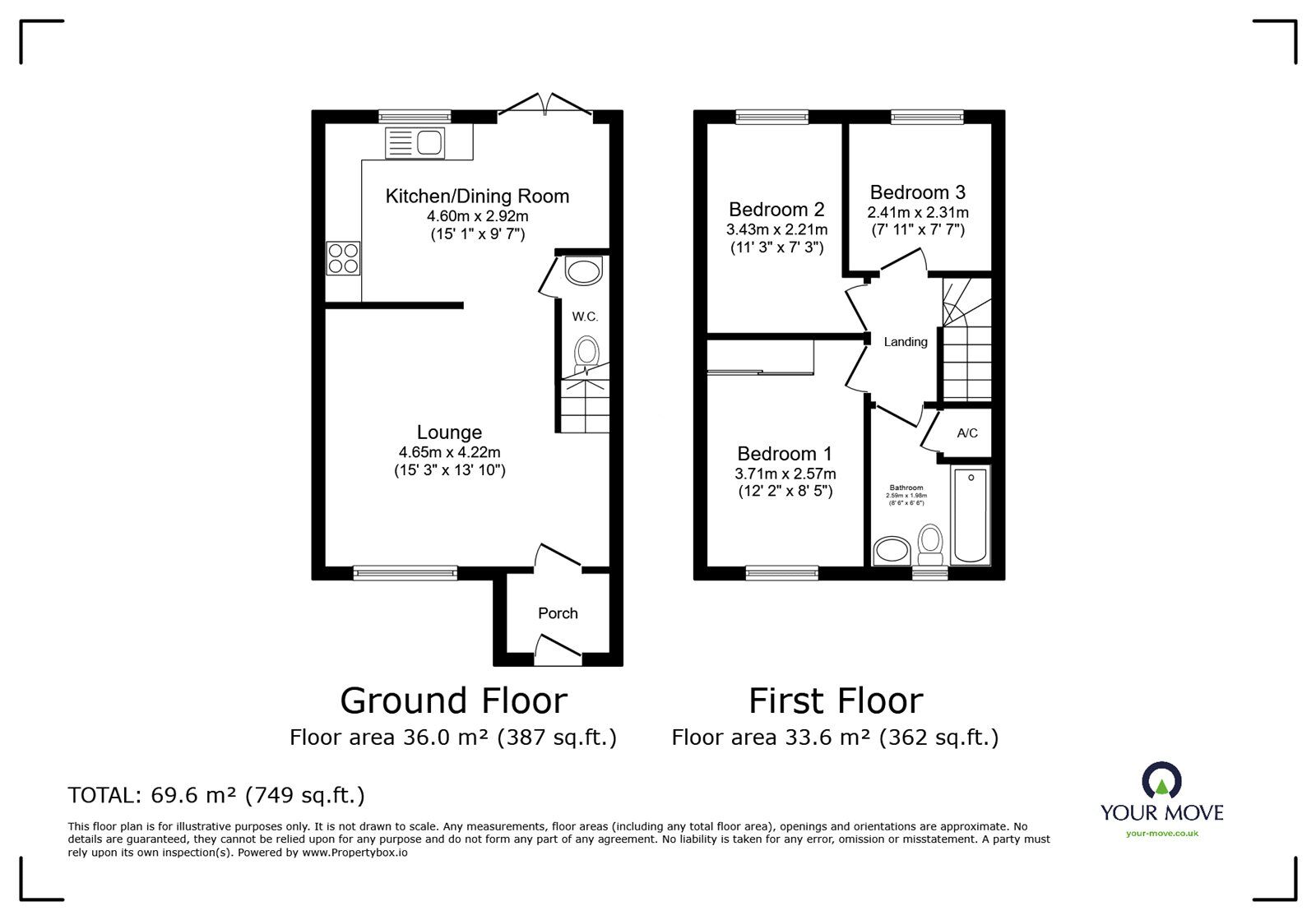 Floorplan of 3 bedroom Semi Detached House to rent, Whitegate Grove, Longton, Stoke-On-Trent, ST3