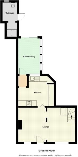 Floorplan of 2 bedroom Mid Terrace House for sale, Hilderstone Road, Stoke-on-Trent, Staffordshire, ST3