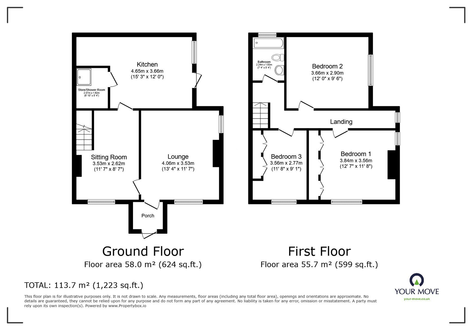 Floorplan of 3 bedroom Semi Detached House for sale, Star & Garter Road, Stoke-on-Trent, Staffordshire, ST3