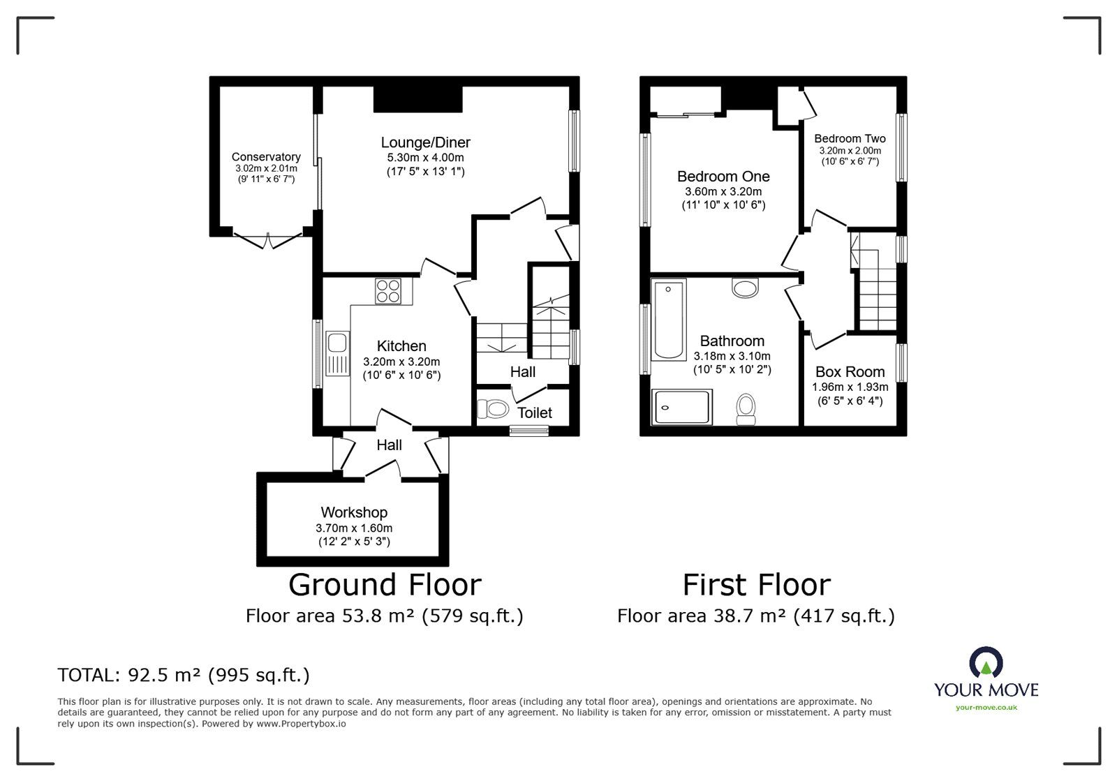 Floorplan of 2 bedroom Semi Detached House for sale, Marlow Road, Longton, Staffordshire, ST3