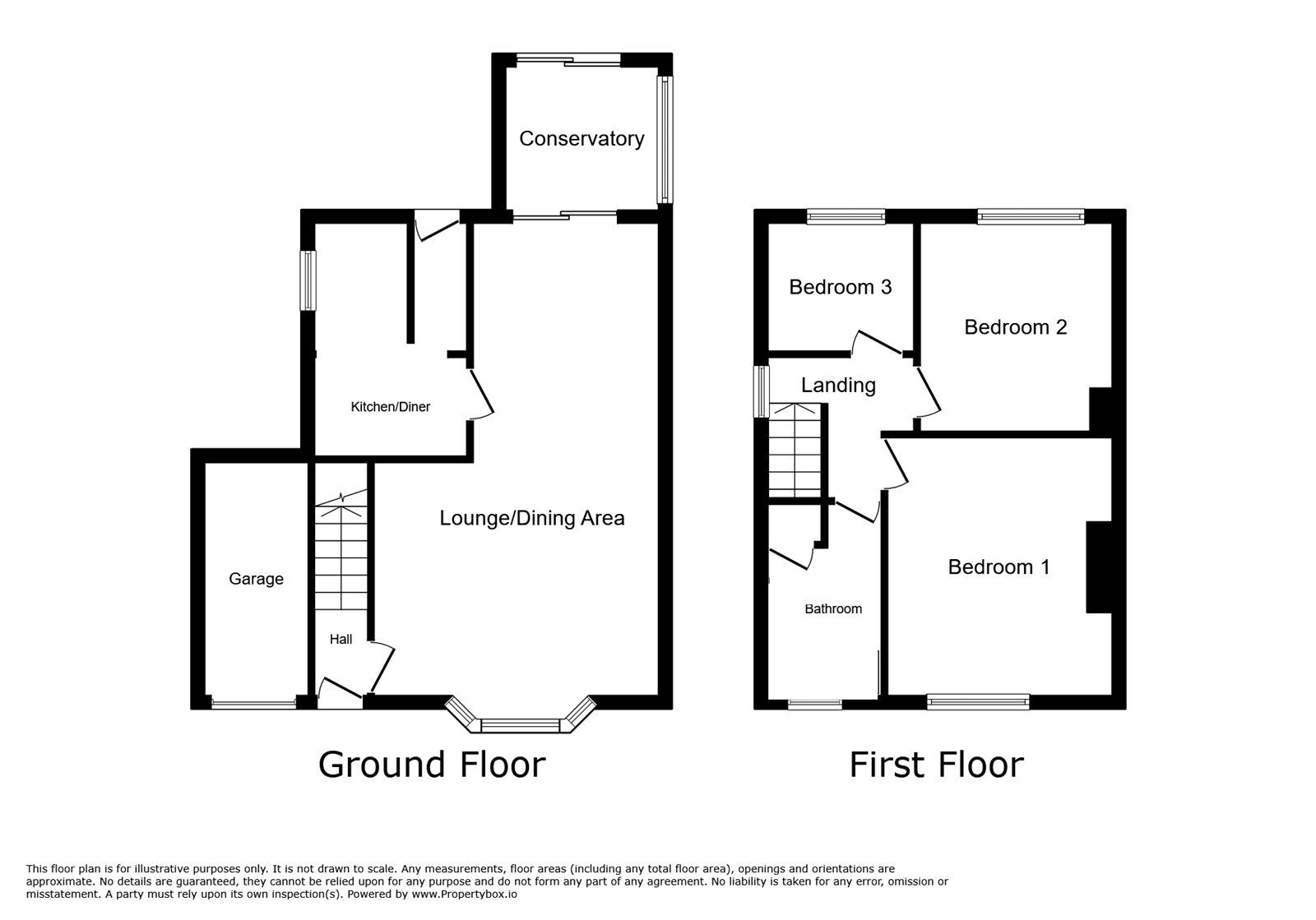 Floorplan of 3 bedroom Semi Detached House for sale, Greenway, Blurton, Staffordshire, ST3