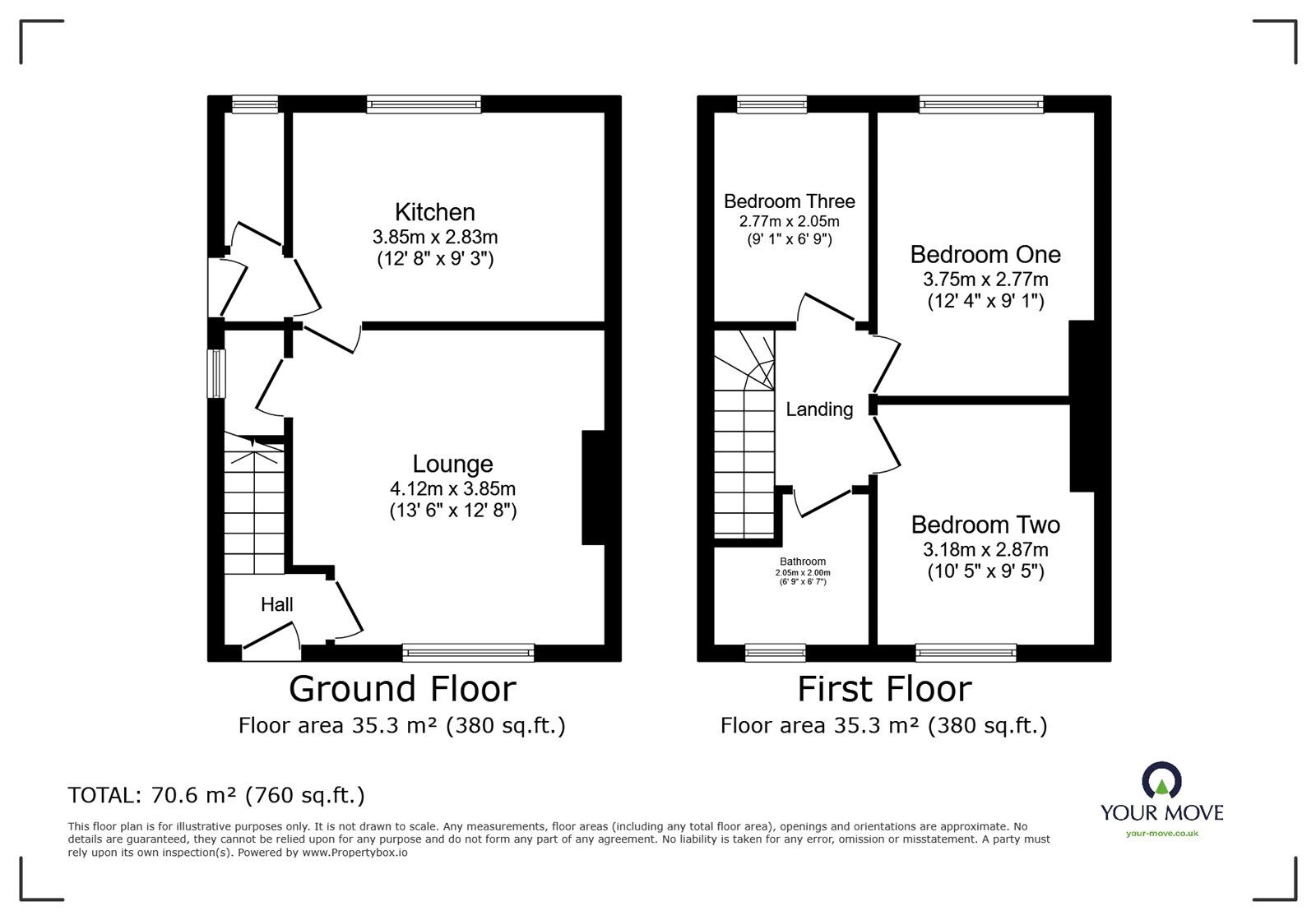 Floorplan of 3 bedroom Semi Detached House to rent, Grangewood Road, Stoke-on-Trent, Staffordshire, ST3