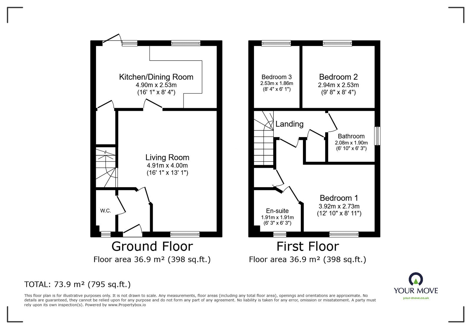 Floorplan of 3 bedroom Semi Detached House to rent, Rom River Drive, Stoke-on-Trent, Staffordshire, ST3